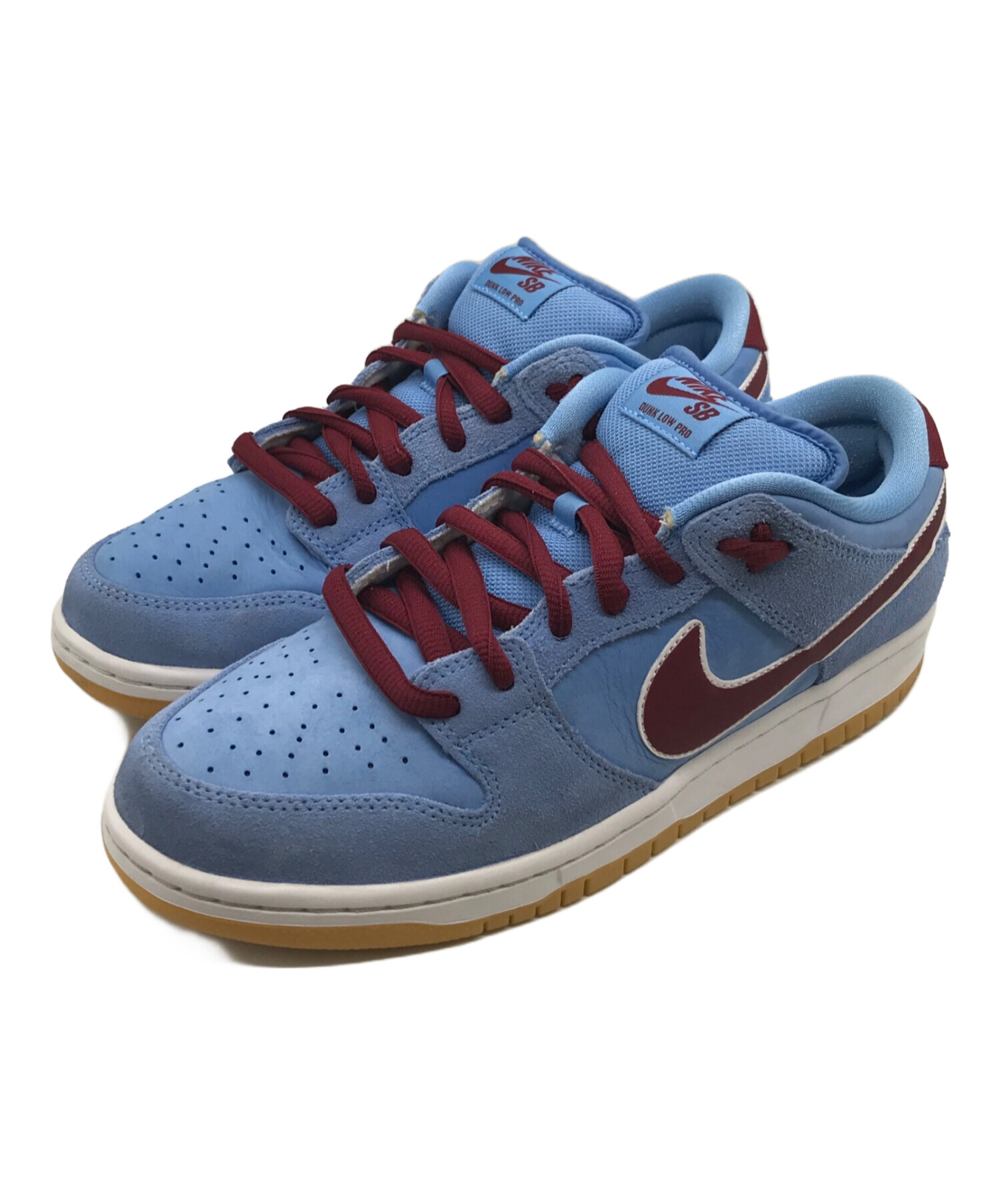 NIKE (ナイキ) SB DUNK LOW PRM Philadelphia Phillies/Valor Blue and Team Maroon  DQ4040-400 スカイブルー サイズ:27.0cm