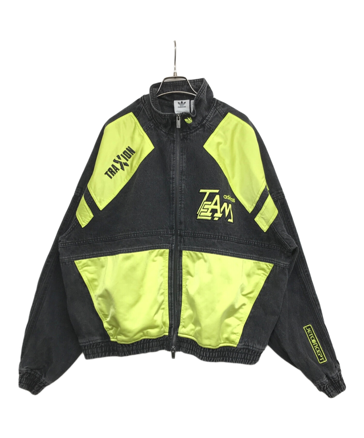 中古・古着通販】adidas Originals (アディダスオリジナル) シーズン 2 モトデニムジャケット JN0824 グレー×イエロー  サイズ:XL｜ブランド・古着通販 トレファク公式【TREFAC FASHION】スマホサイト