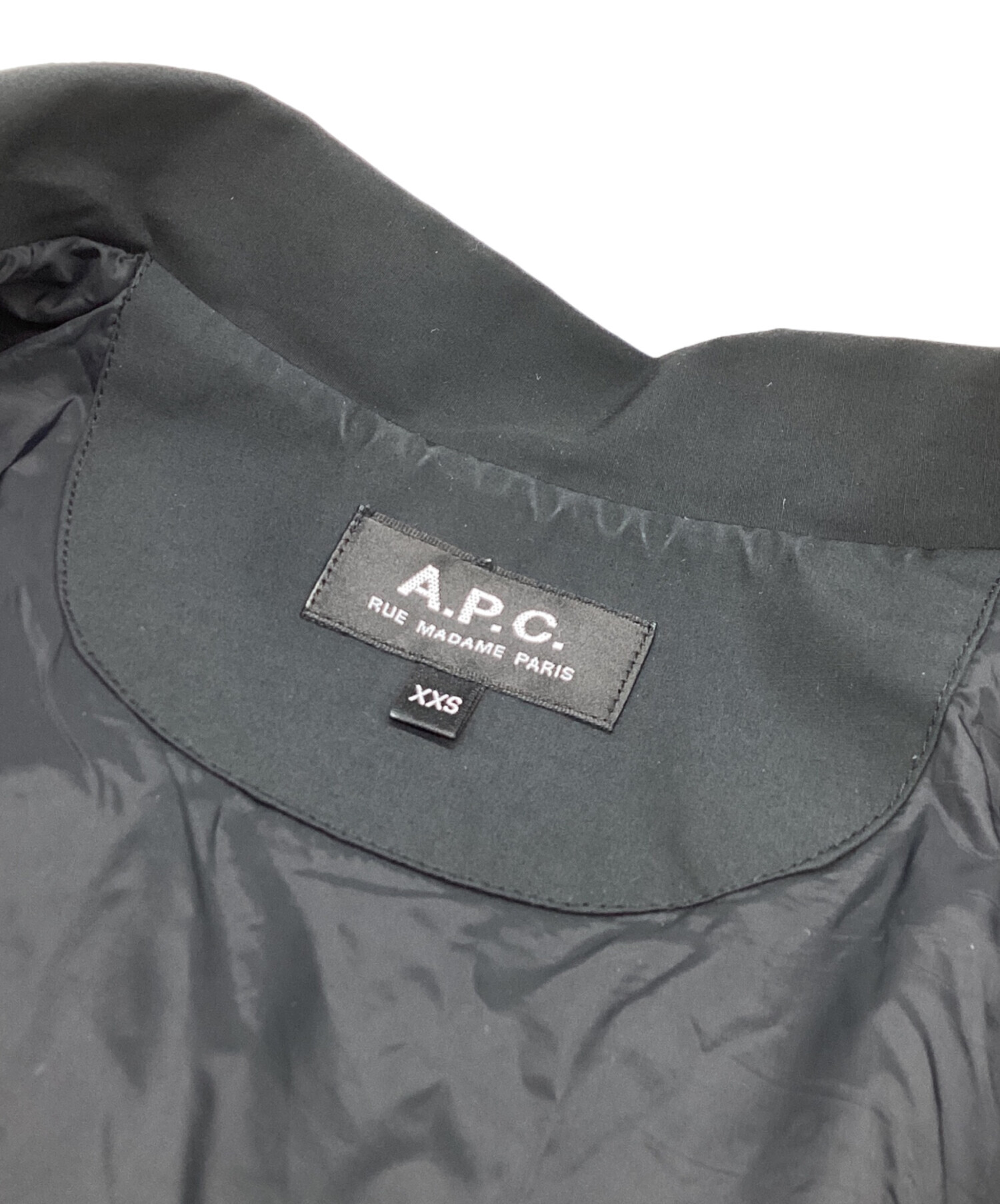 A.P.C. (アーペーセー) ロゴ刺繍コーチジャケット　2114213 ブラック サイズ:XXS