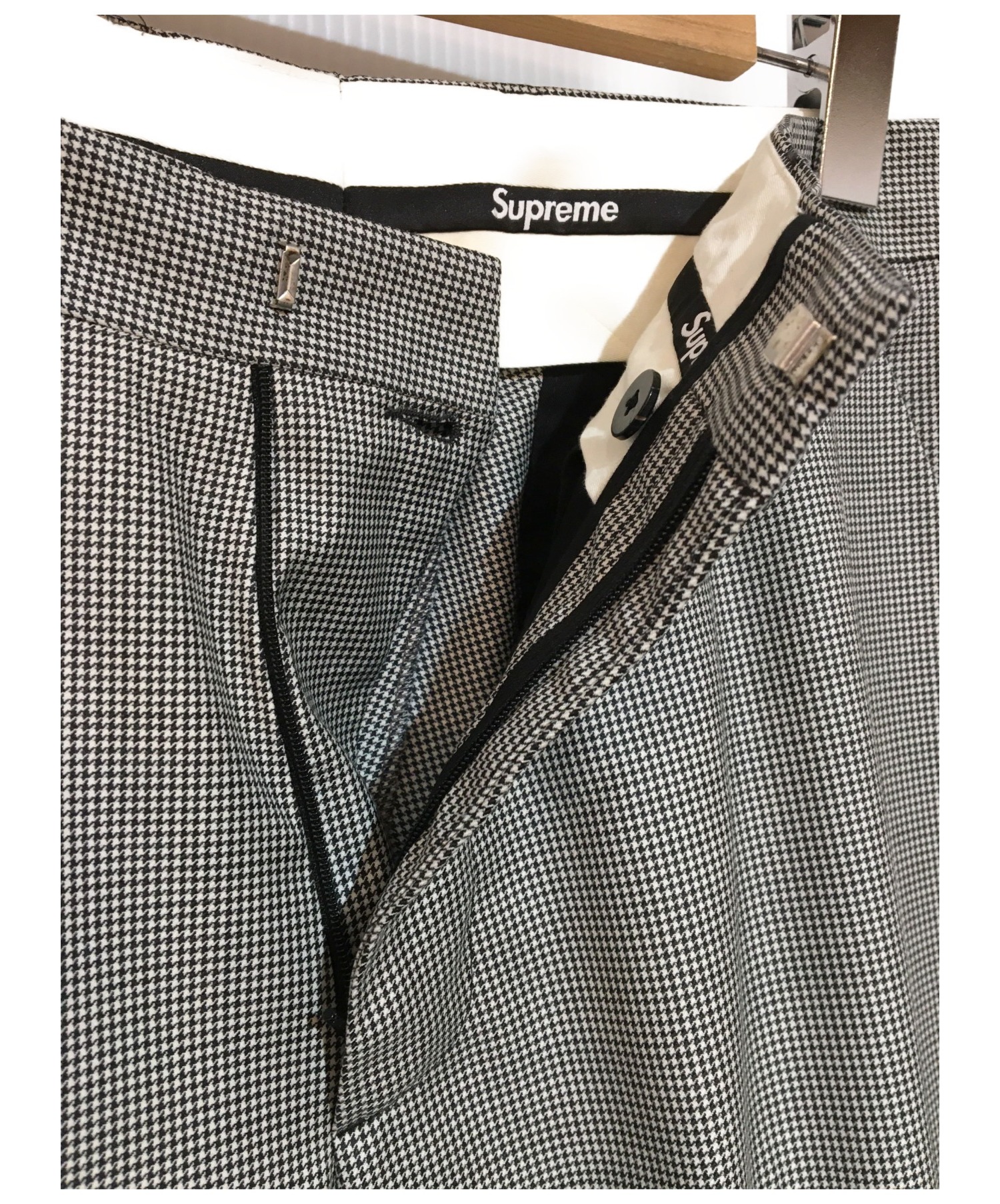 SUPREME (シュプリーム) 21SS WOOL SUIT HOUNDTOOTH ロロピアーナ生地 super130's セットアップ スーツ  グレー サイズ:JK:M PT:32