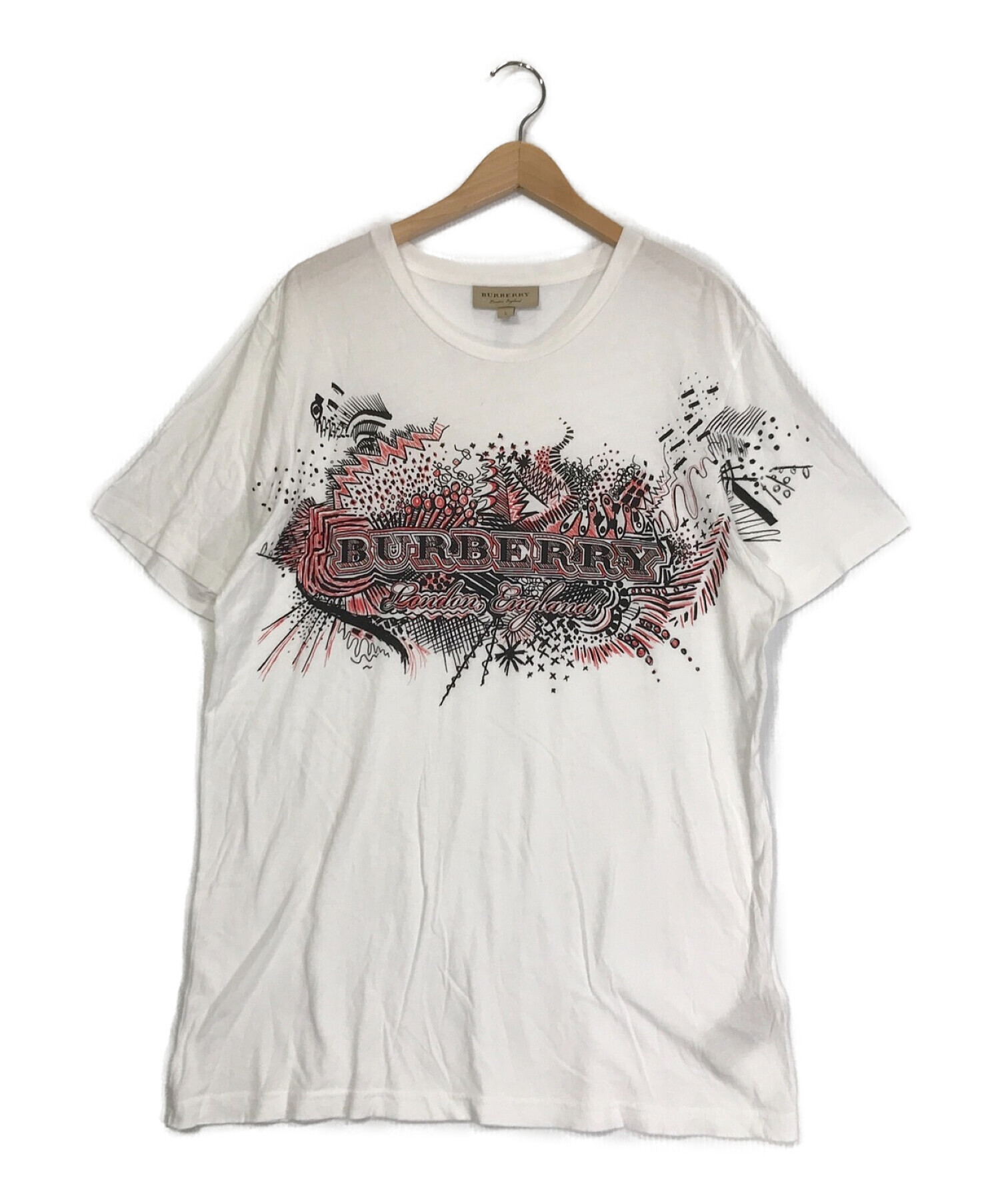 BURBERRY LONDON (バーバリーロンドン) ロゴプリントTシャツ ホワイト サイズ:Ｌ