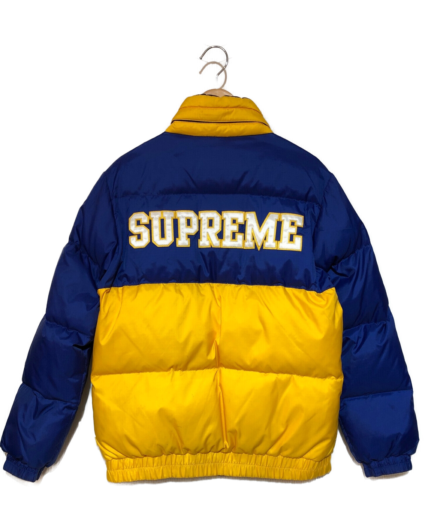 SUPREME (シュプリーム) Reversible Puffy Jacket　ダウンジャケット ブルー×イエロー サイズ:S