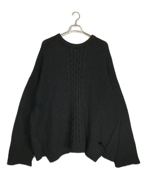 中古・古着通販】Sise (シセ) BIG DROP KNIT ブラック サイズ:L