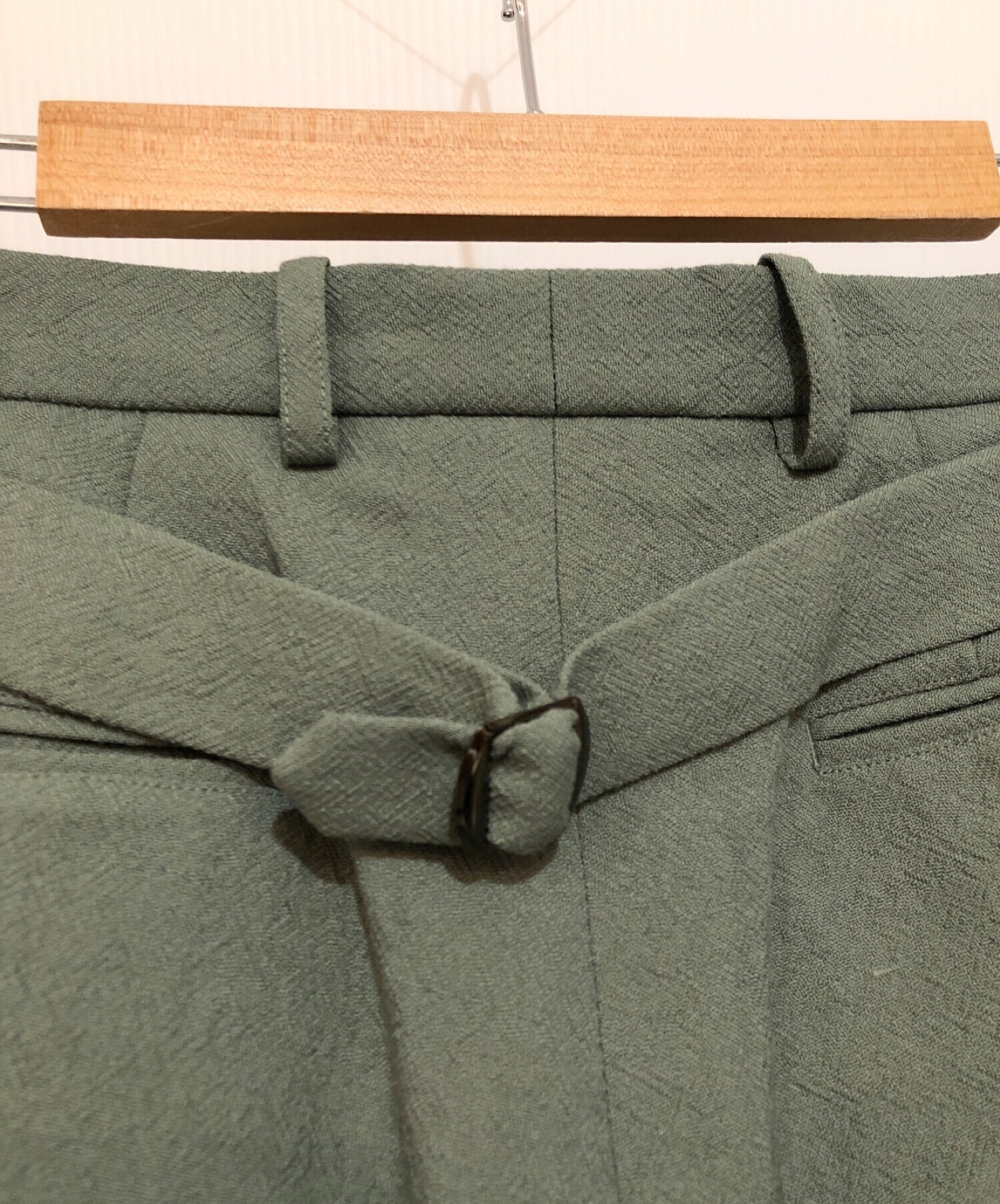 RAKINES (ラキネス) 21AW Rigid washer tropical R-pants パンツ グリーン サイズ:3 未使用品
