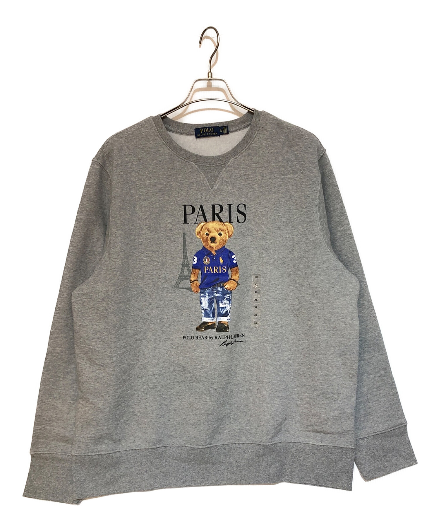 POLO RALPH LAUREN (ポロ・ラルフローレン) POLO BEAR ポロベア PARIS スウェット グレー サイズ:XL