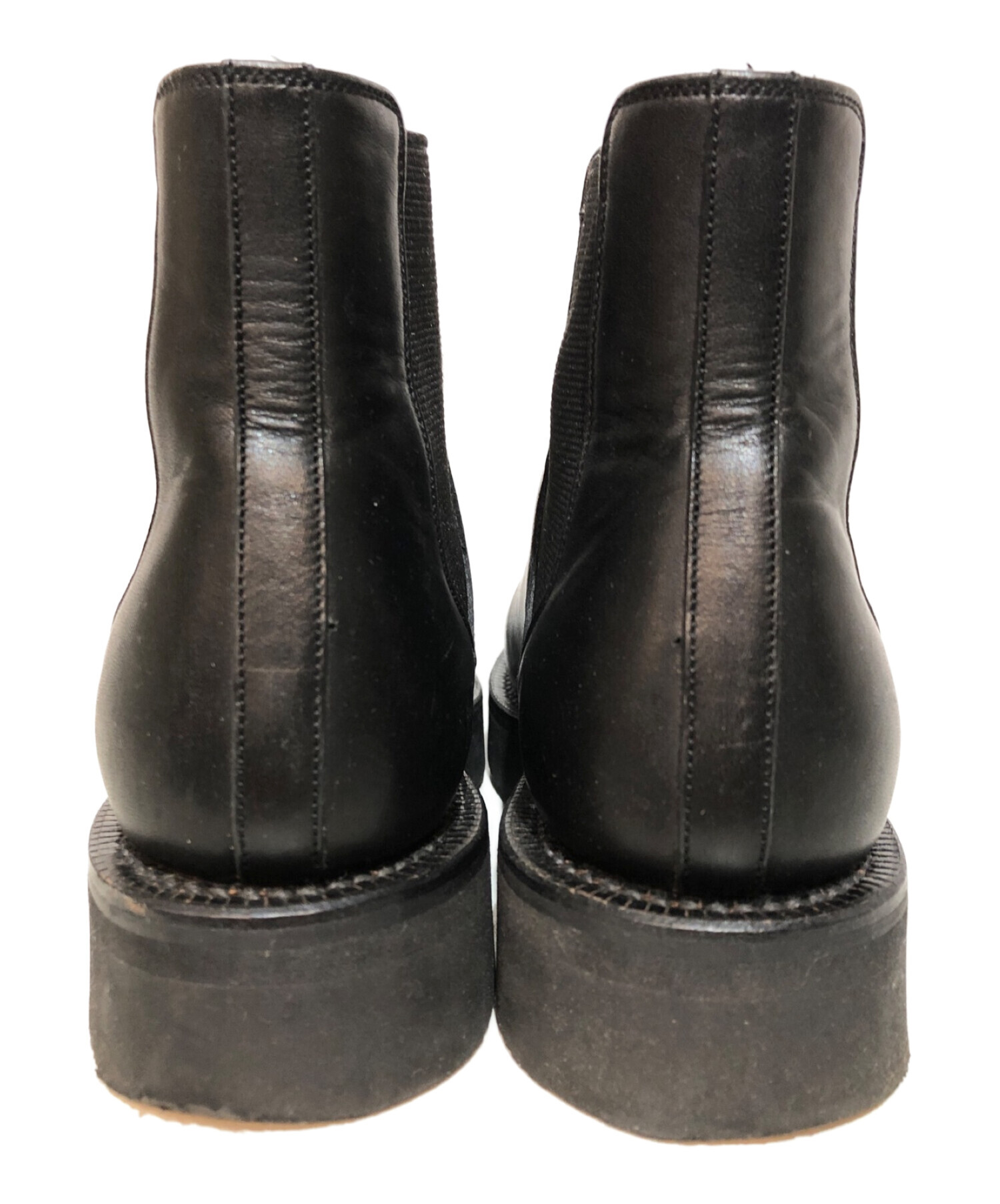 AURALEE × foot the coacher (オーラリー ×フットザコーチャー) 21AW LEATHER SQUARE BOOTS  MADE BY FOOT THE COACHER ブーツ ブラック サイズ:5