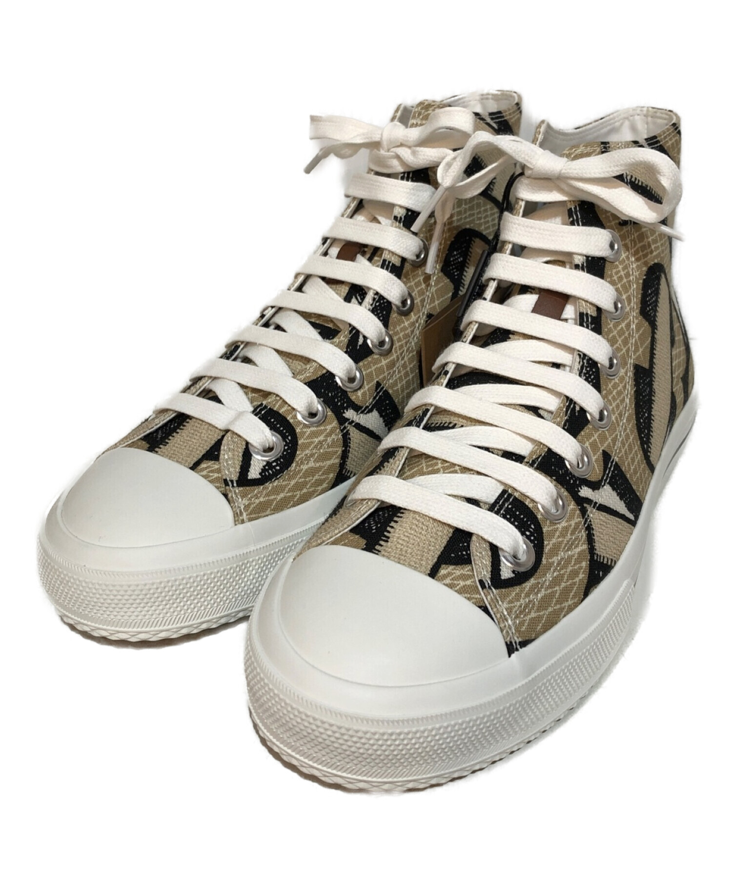 BURBERRY LONDON (バーバリーロンドン) 20SS TBサマーモノグラム HIGH TOP スニーカー ベージュ サイズ:40.5  未使用品