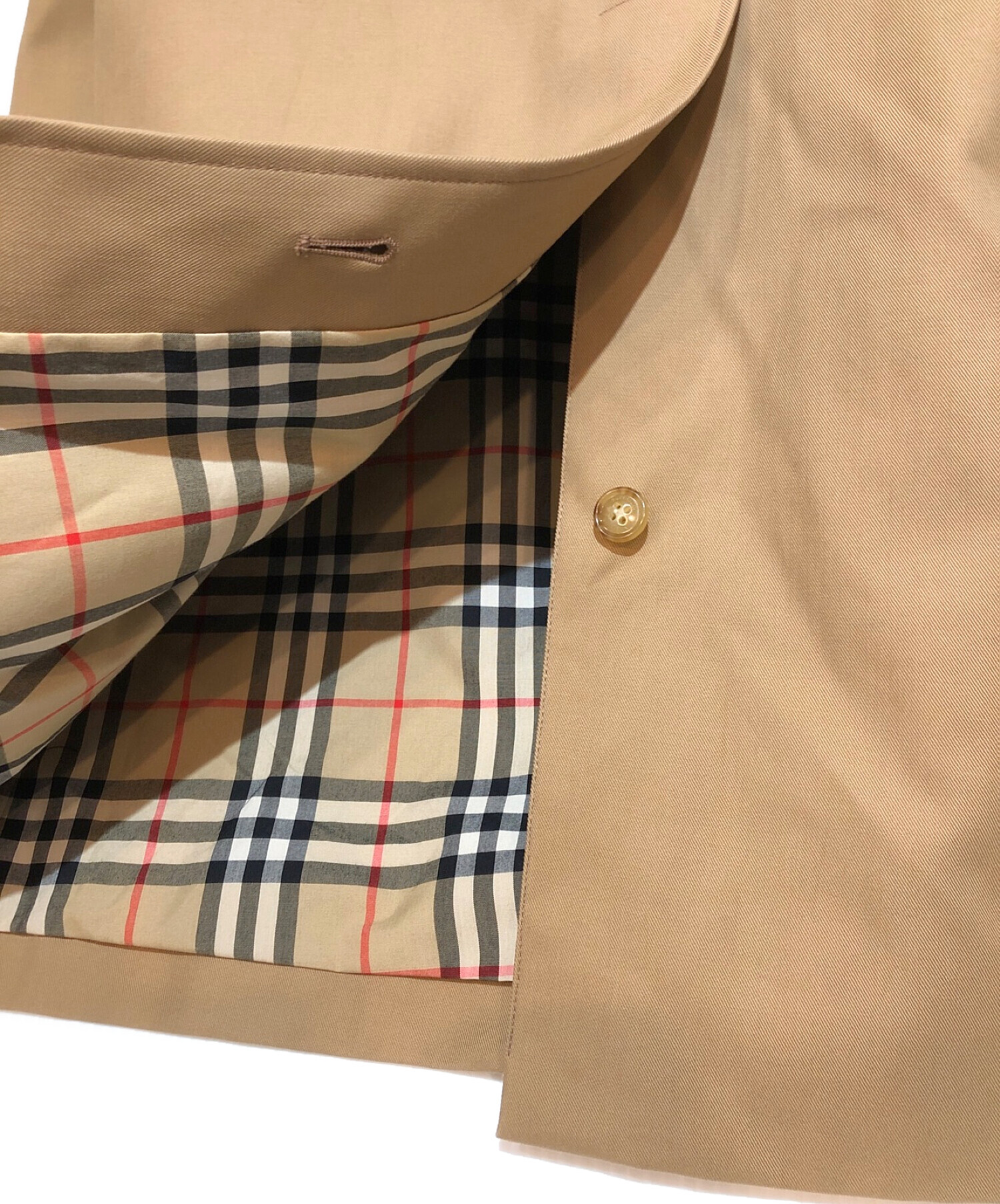 BURBERRY LONDON ENGLAND (バーバリー ロンドン イングランド) 20SS イングランド製 ノバチェック ステンカラーコート  ベージュ サイズ:44