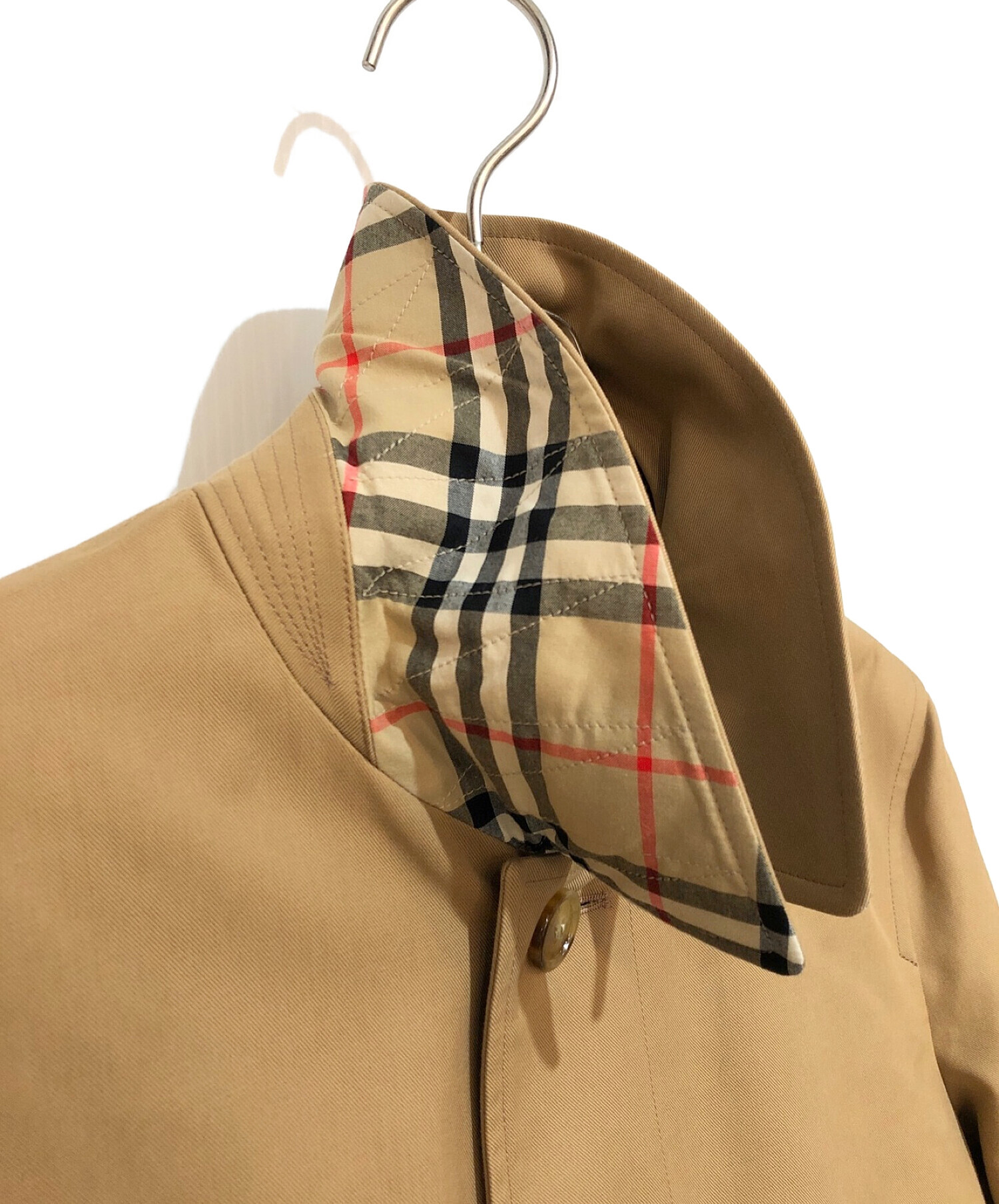 BURBERRY LONDON ENGLAND (バーバリー ロンドン イングランド) 20SS イングランド製 ノバチェック ステンカラーコート  ベージュ サイズ:44