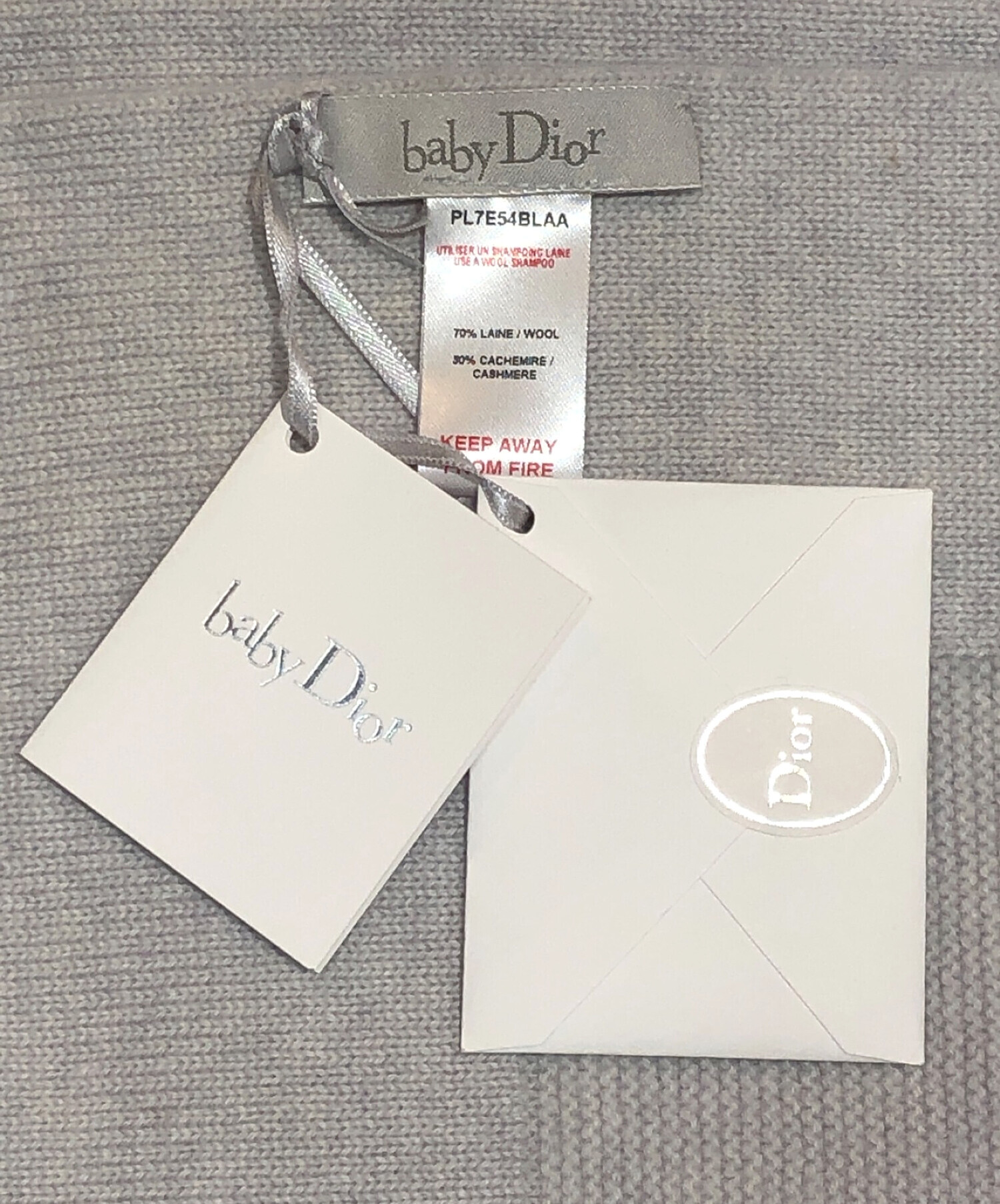 baby Dior (ベビーディオール) DIOR ロゴ カシミヤブレンドブランケット サイズ:- 未使用品