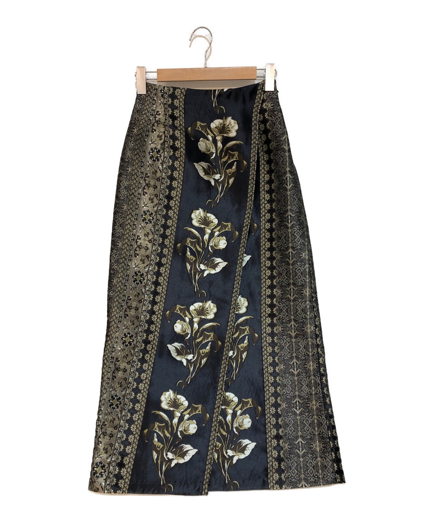 Ameri Vintage IMANE JACQUARD WRAP SKIRT | www.fleettracktz.com