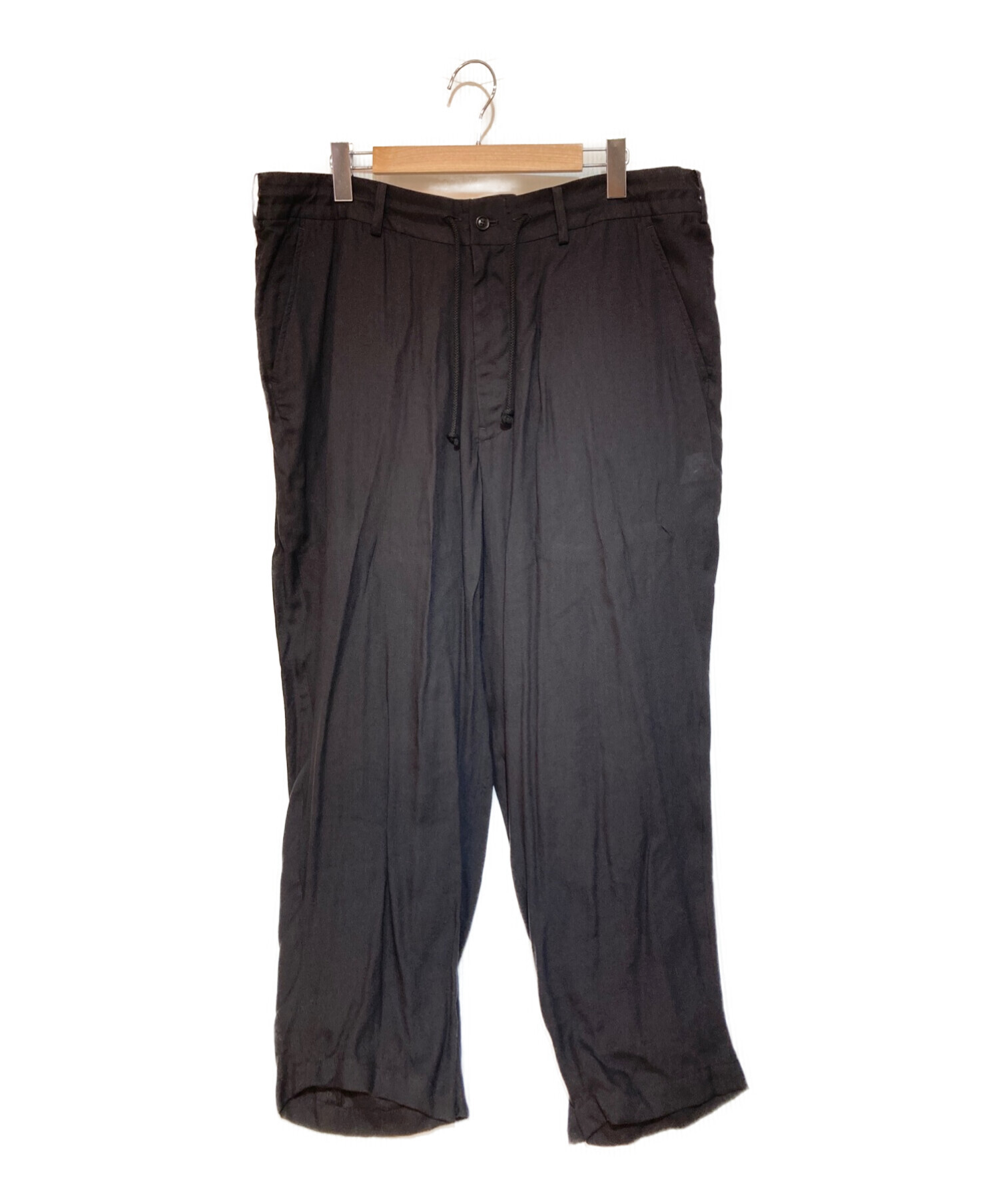 Yohji Yamamoto S'YTE (ヨウジ ヤマモト サイト) encel Vieira Back Flare Seam Crow Pants  ワイドパンツ ブラック サイズ:3