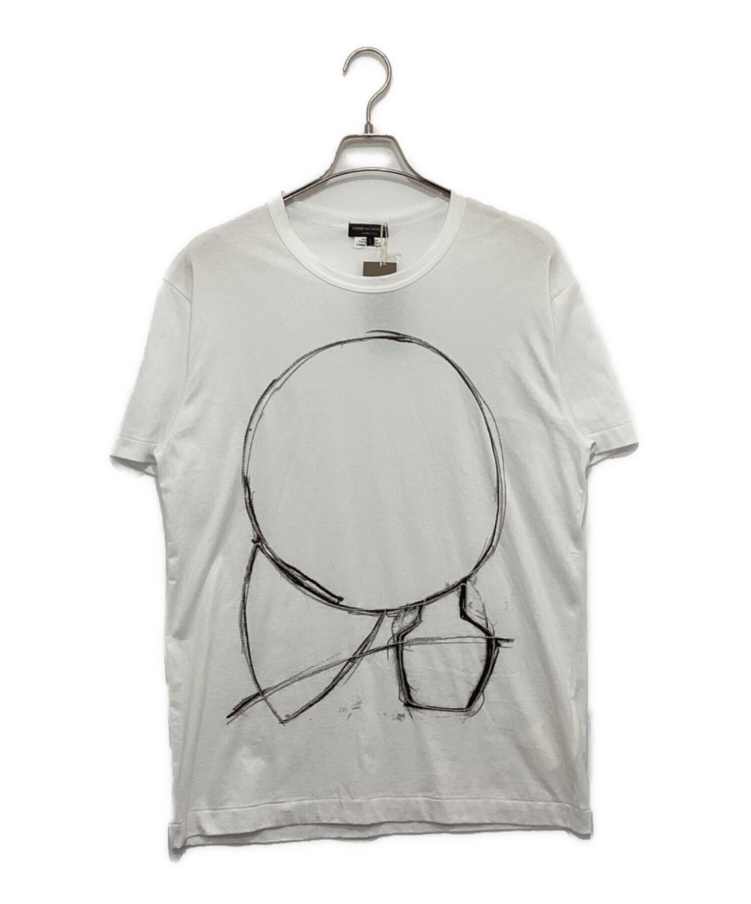 COMME des GARCONS HOMME PLUS (コムデギャルソンオムプリュス) 21SSチェーン装飾PT Tシャツ ホワイト サイズ:L