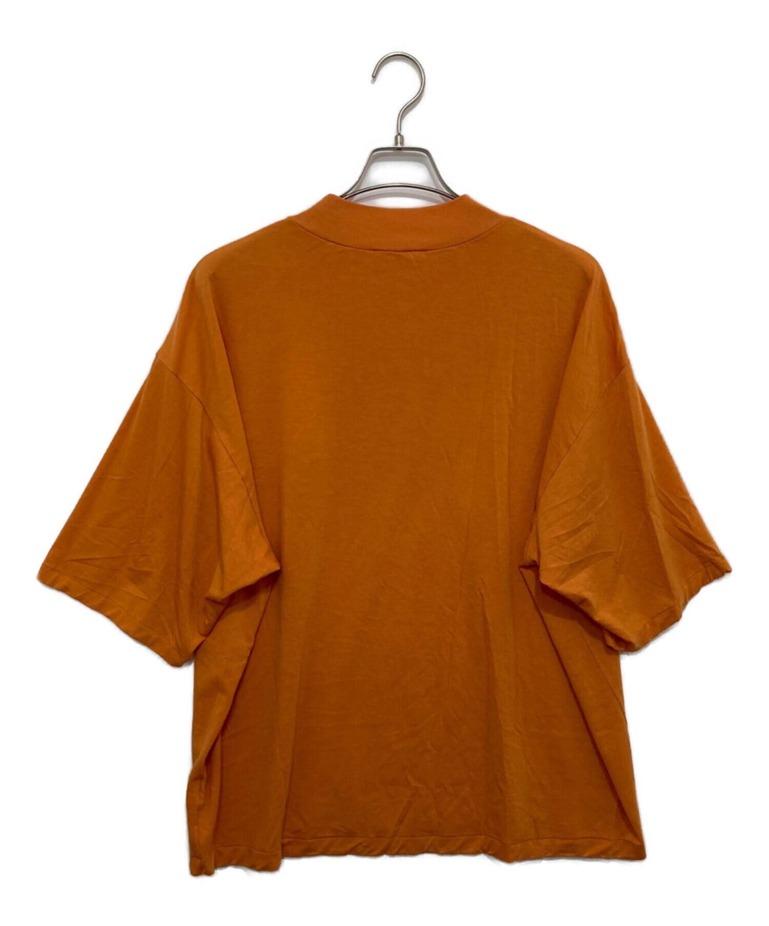 AURALEE (オーラリー) SUPER SOFT WOOL JERSEY MOCK-NECK TEE オレンジ サイズ:5