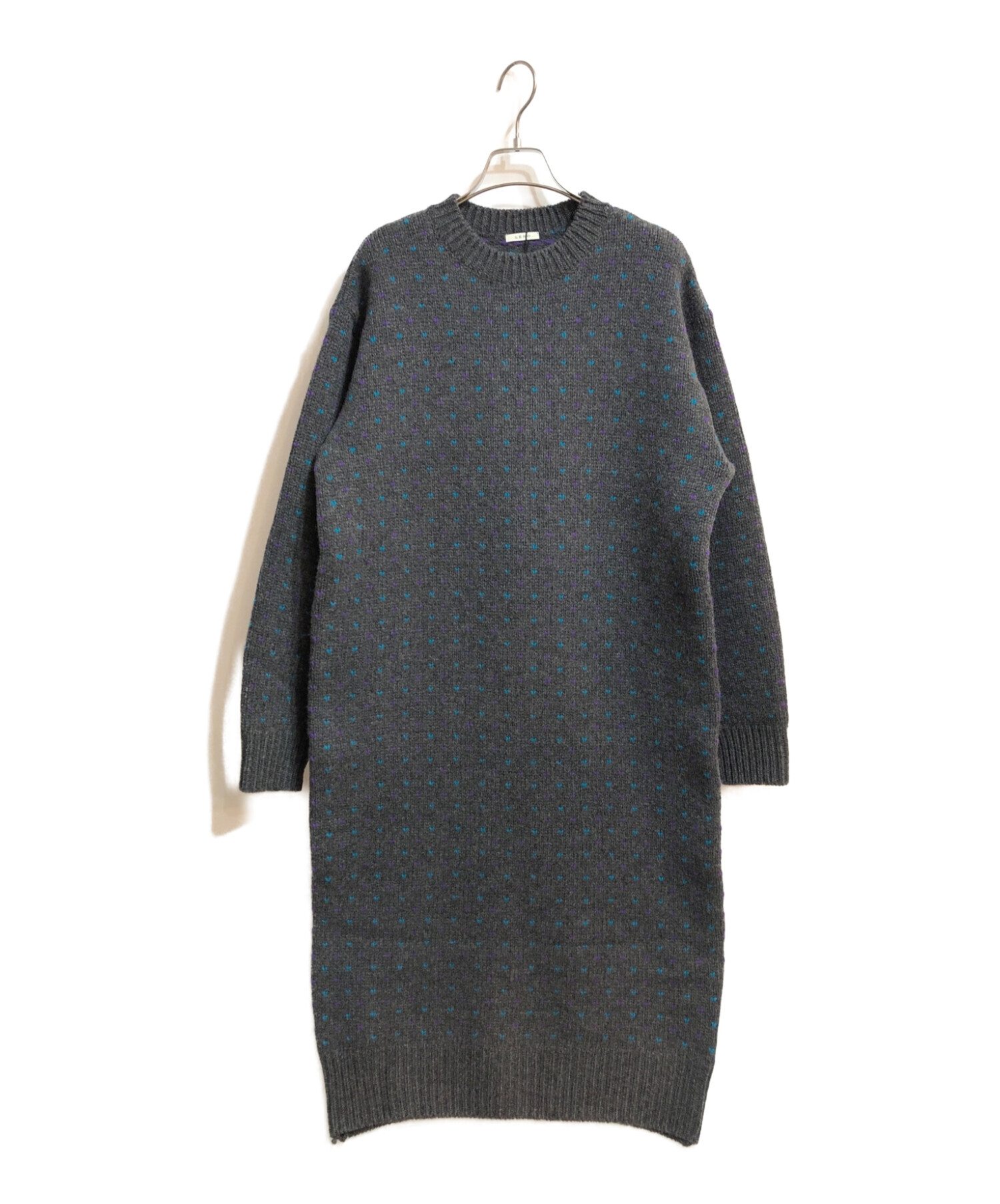 中古・古着通販】leno (リノ) 22AW BIRD'S-EYE JACQUARD KNIT DRESS