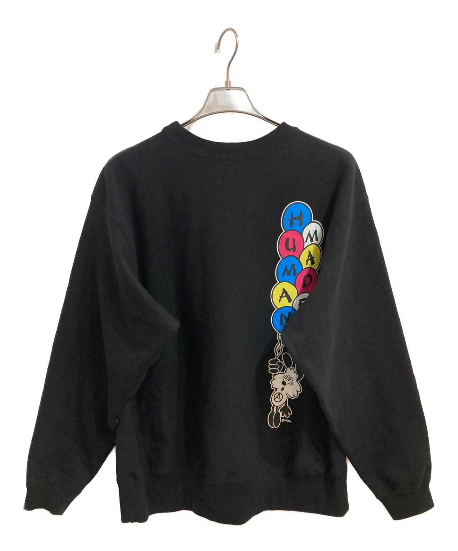 HUMAN MADE × VERDY (ヒューマンメイド × ヴェルディ) 22SS Vick Crewneck Sweatshirt スウェット  ブラック サイズ:XL