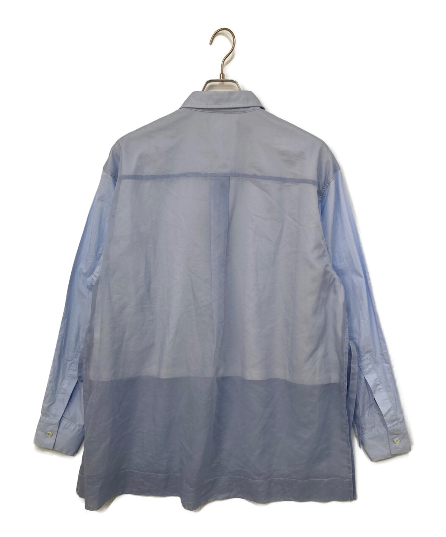 中古・古着通販】Wizzard (ウィザード) SHEER LAYERED SHIRTS ブルー