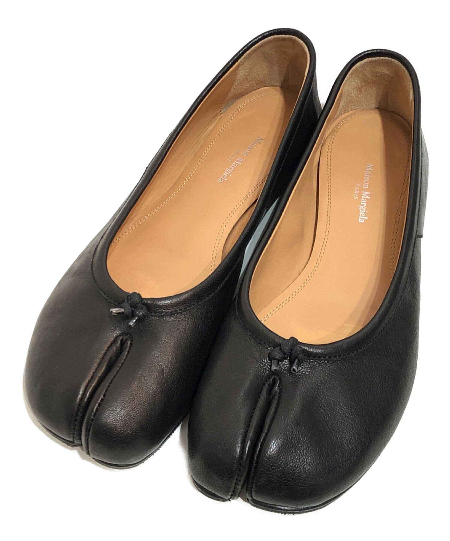 メゾンマルジェラ パンプス フラットシューズ バレリーナ 靴 ブラック 37 - 靴