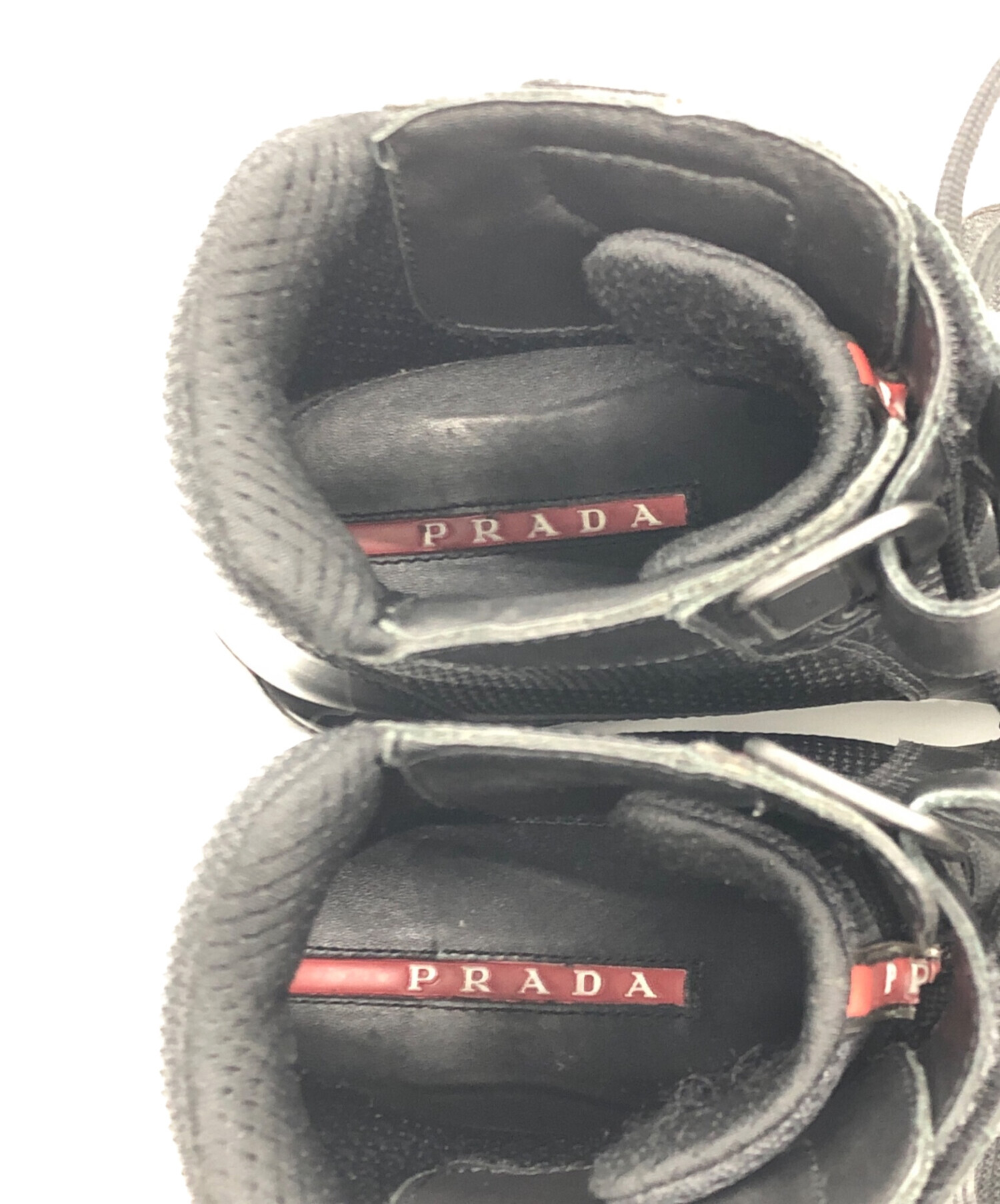 PRADA SPORTS (プラダスポーツ) ハイカットスニーカー ブラック サイズ:8.5