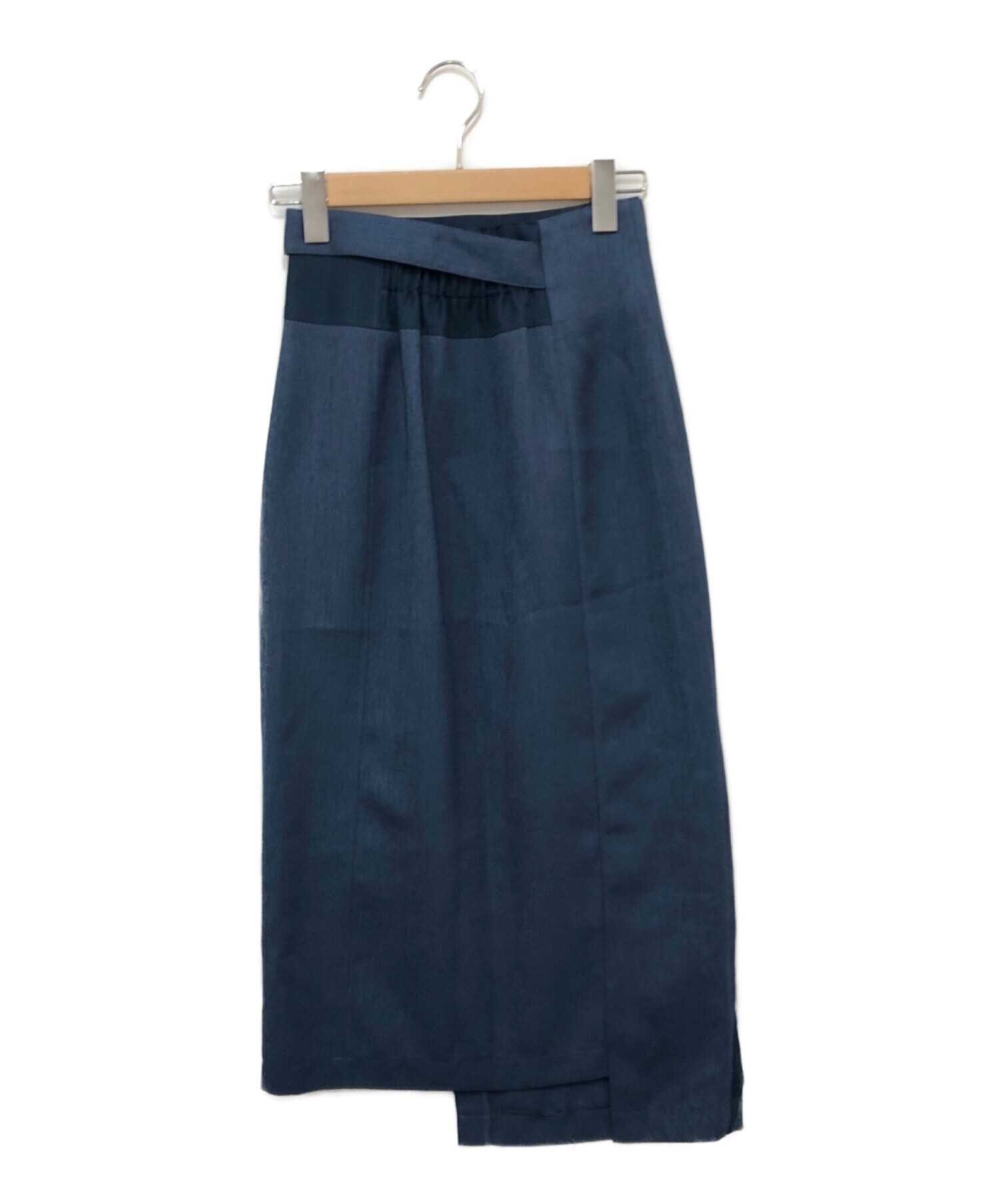 UNITED TOKYO (ユナイテッドトウキョウ) リネンライクタイトスカート ブルー サイズ:1 未使用品