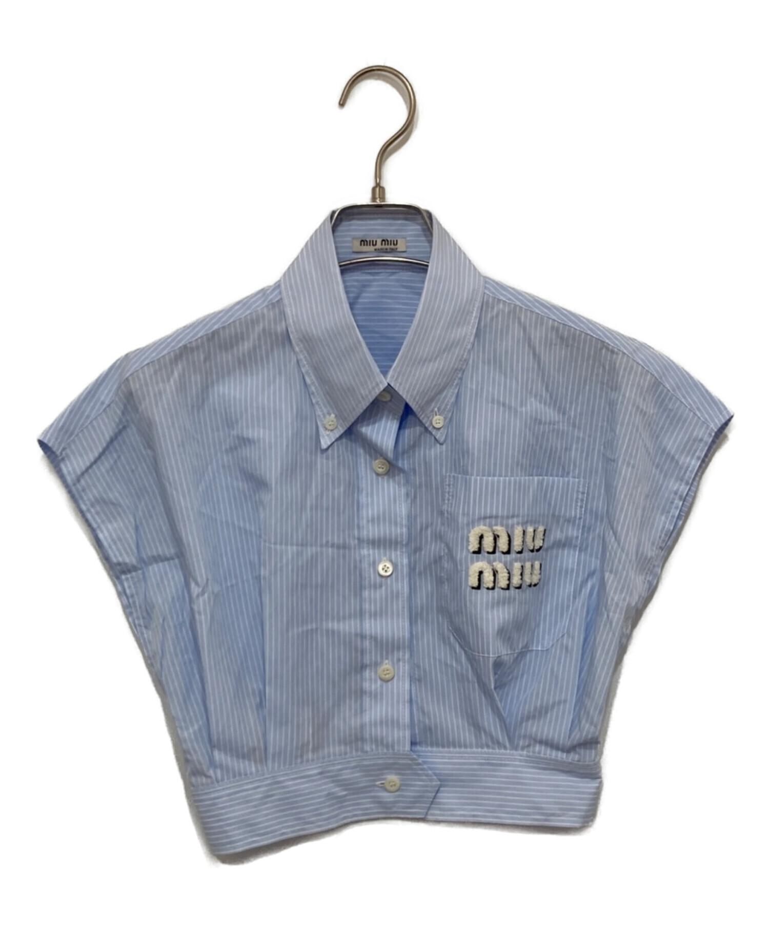 miumiuクロップド丈 トップス 襟付き - Tシャツ/カットソー(半袖/袖なし)