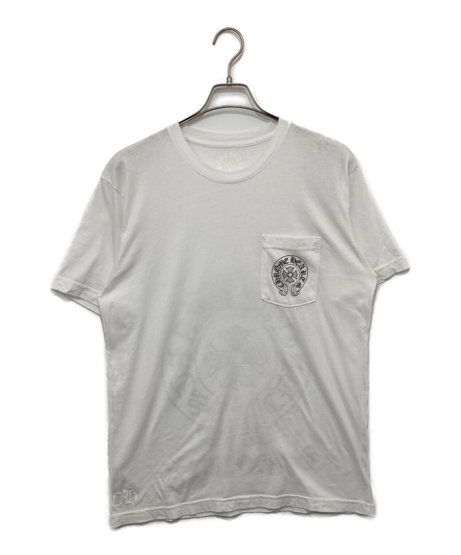 CHROME HEARTS (クロムハーツ) ホースシューバックプリントTシャツ ホワイト サイズ:L