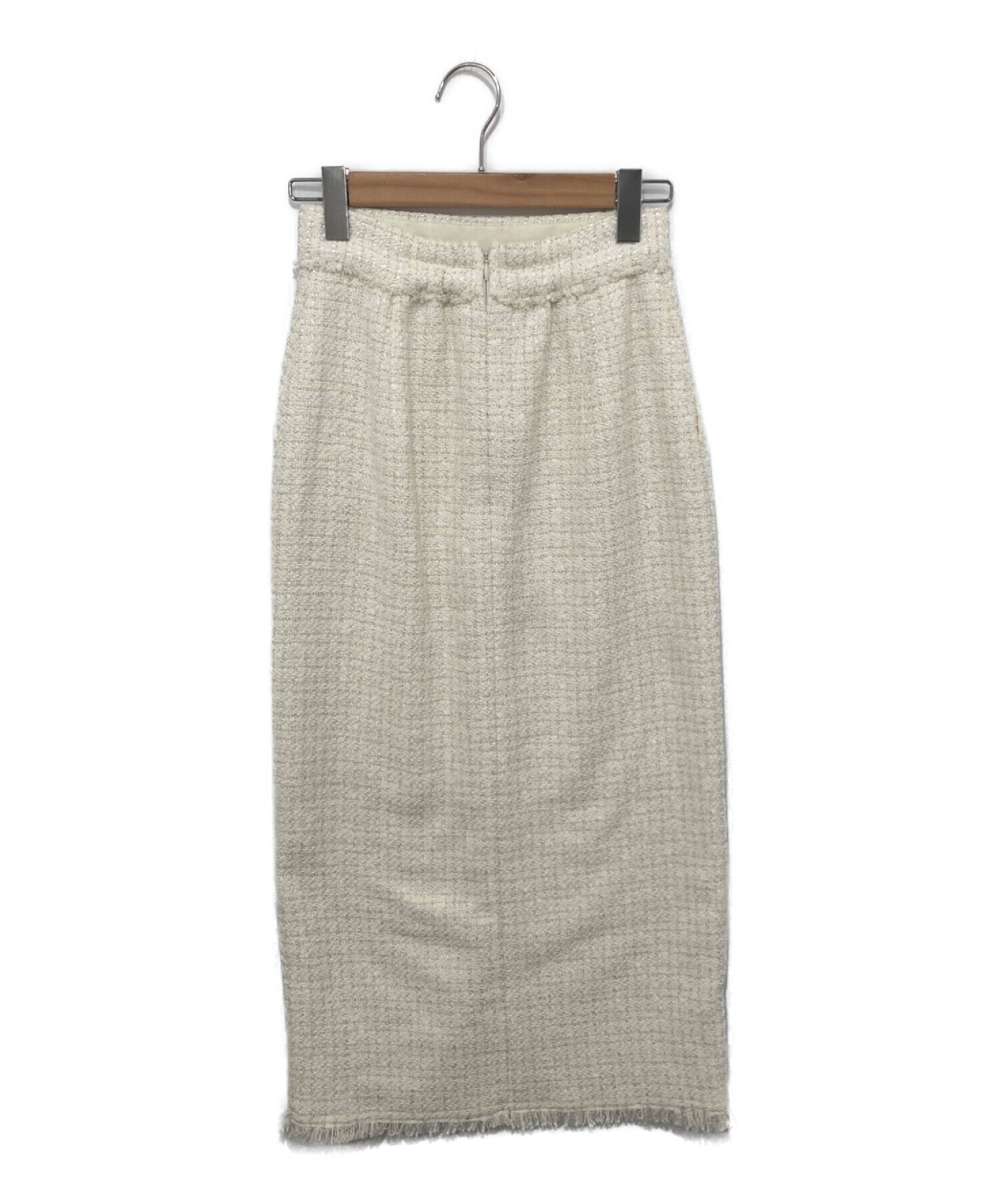 fray i.d 完売商品 GIOLICA ツイードタイトスカートホワイトの0のサイズ
