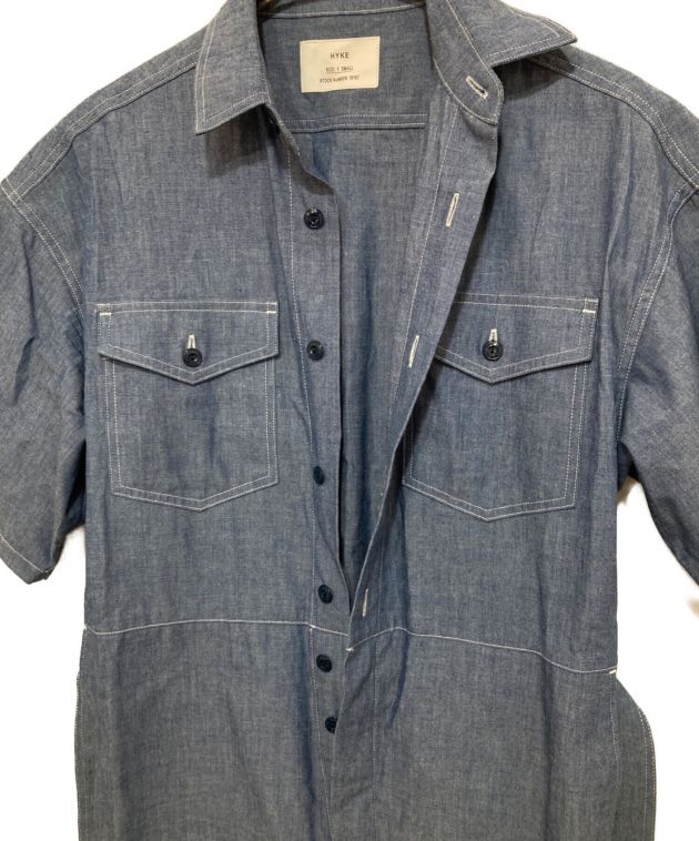 中古・古着通販】HYKE (ハイク) 5CHAMBRAY OVERALL ネイビー サイズ:S ...