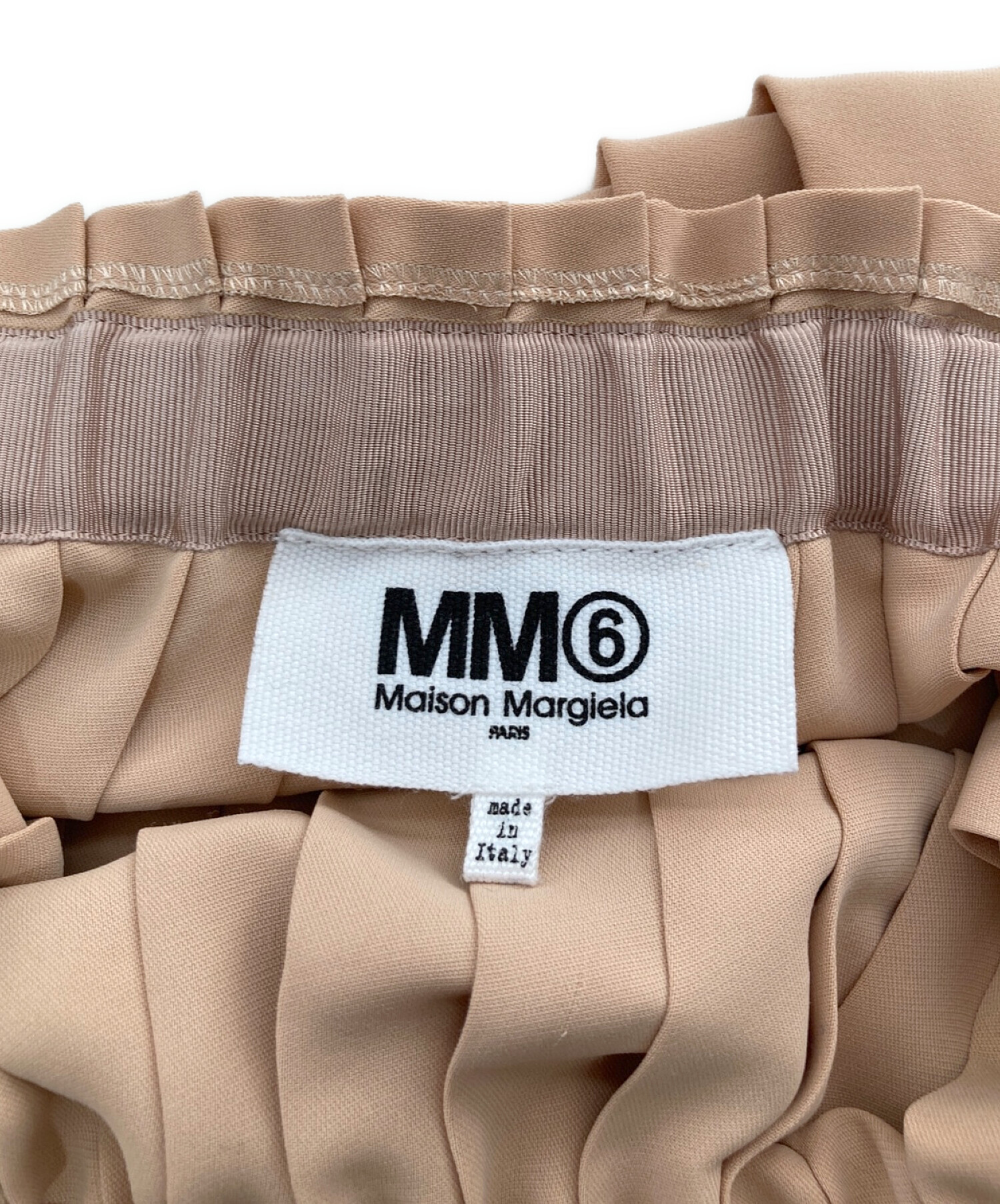 MM6 Maison Margiela (エムエムシックス メゾンマルジェラ) プリーツスカート ベージュ サイズ:42