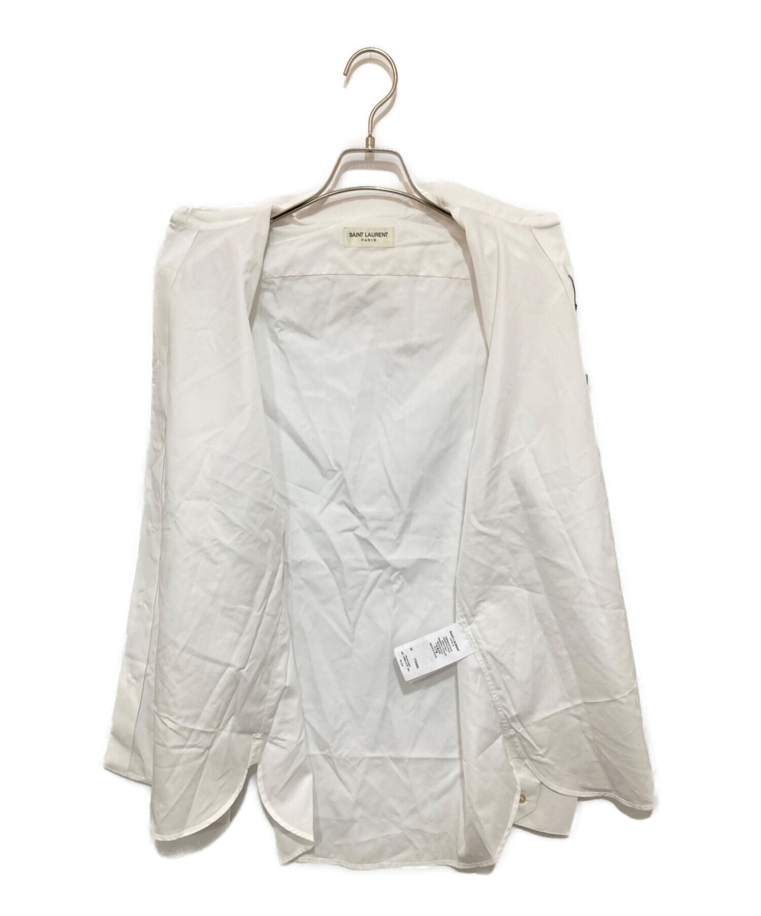 Saint Laurent Paris (サンローランパリ) レギュラーカラーシャツ ホワイト サイズ:38 未使用品