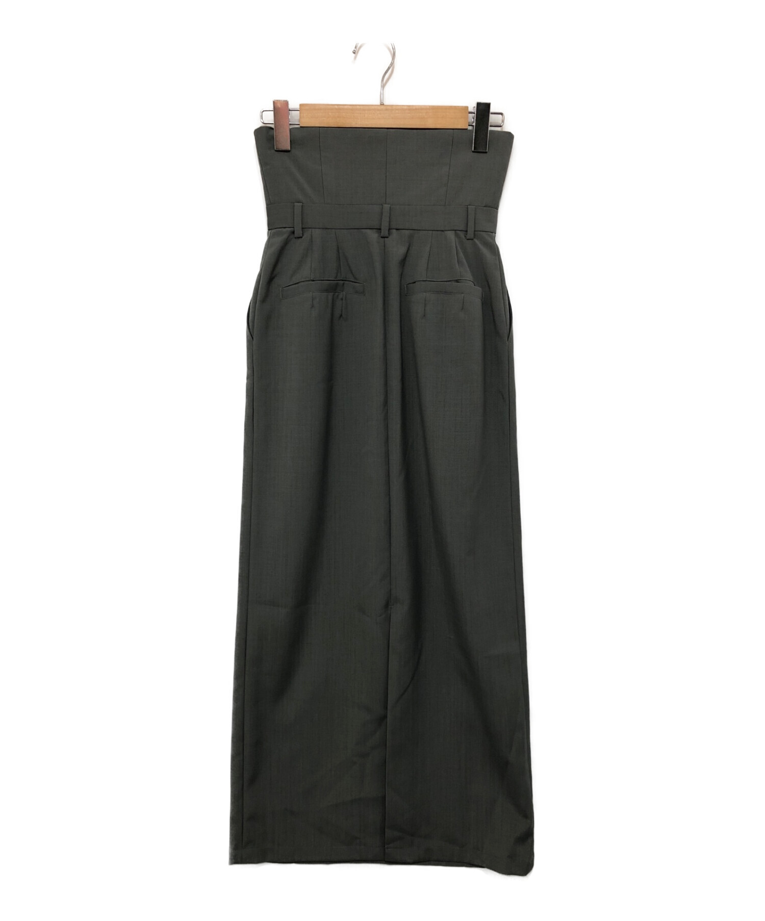 CLANE (クラネ) 2WAY FOLD MARVELT SKIRT グリーン サイズ:1 未使用品