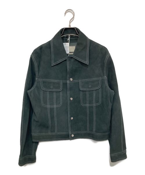 中古・古着通販】YOKE (ヨーク) Suede Trucker Jacket ブラック サイズ