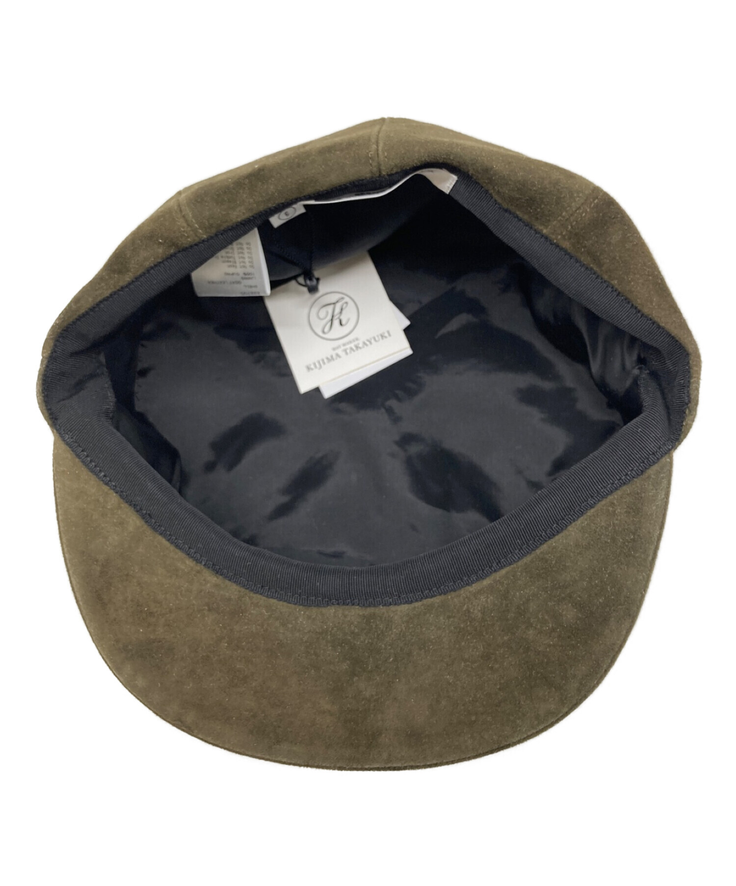 KIJIMA TAKAYUKI (キジマタカユキ) GOAT SUEDE CASQUETTE オリーブ 未使用品