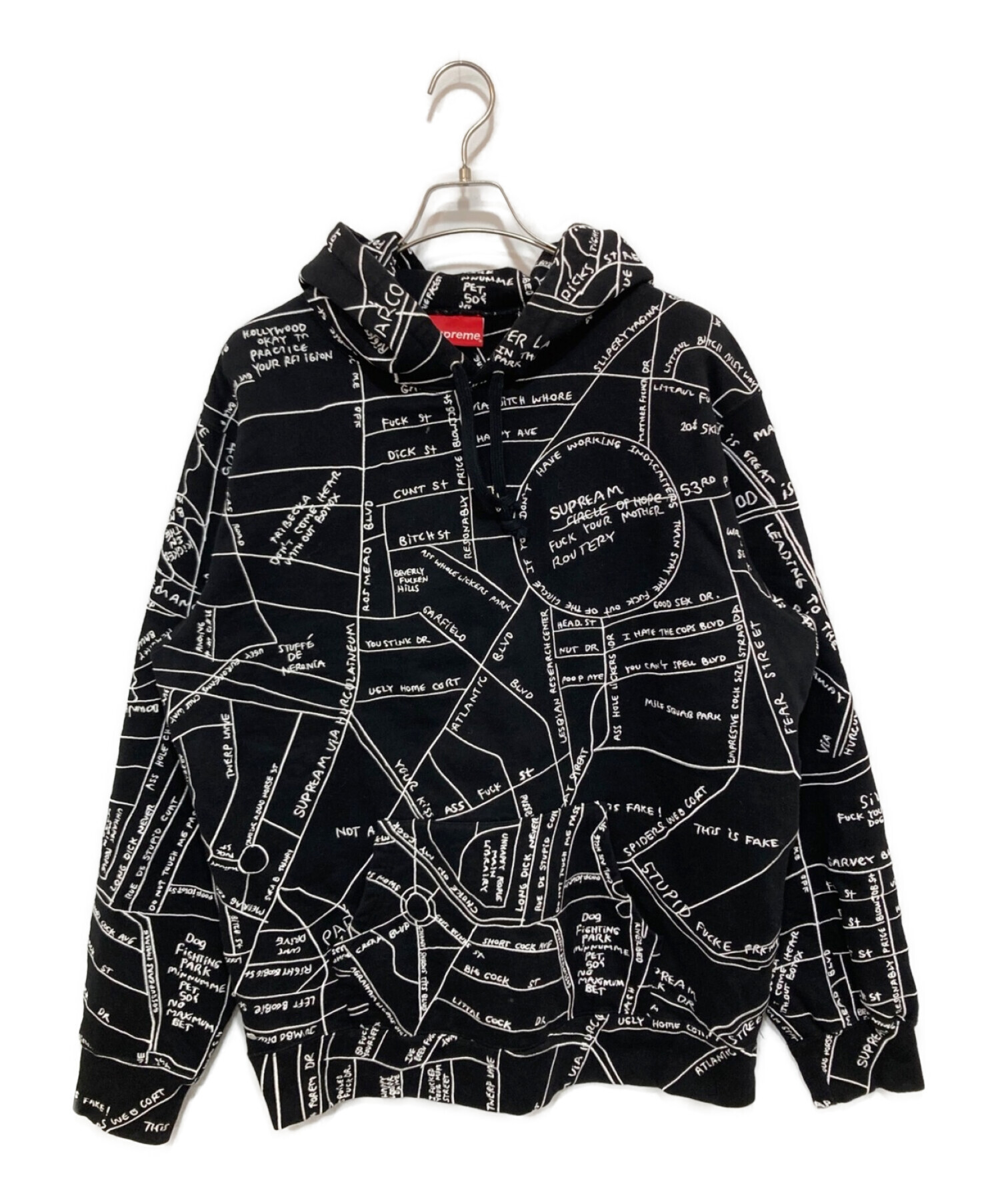 中古・古着通販】SUPREME (シュプリーム) 19SS マップデザインパーカー