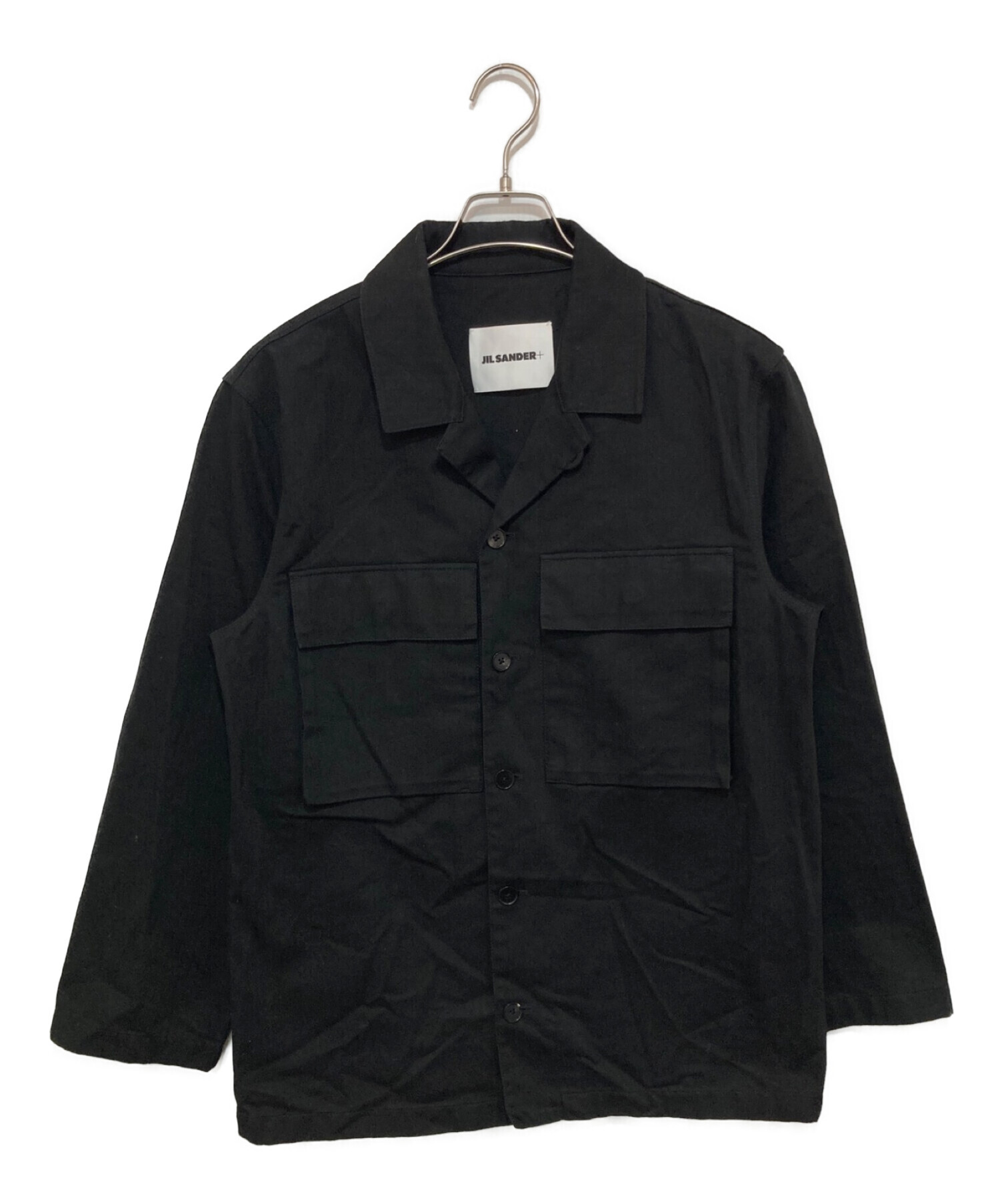 JIL SANDER+ (ジルサンダープラス) シャツジャケット ブラック サイズ:46