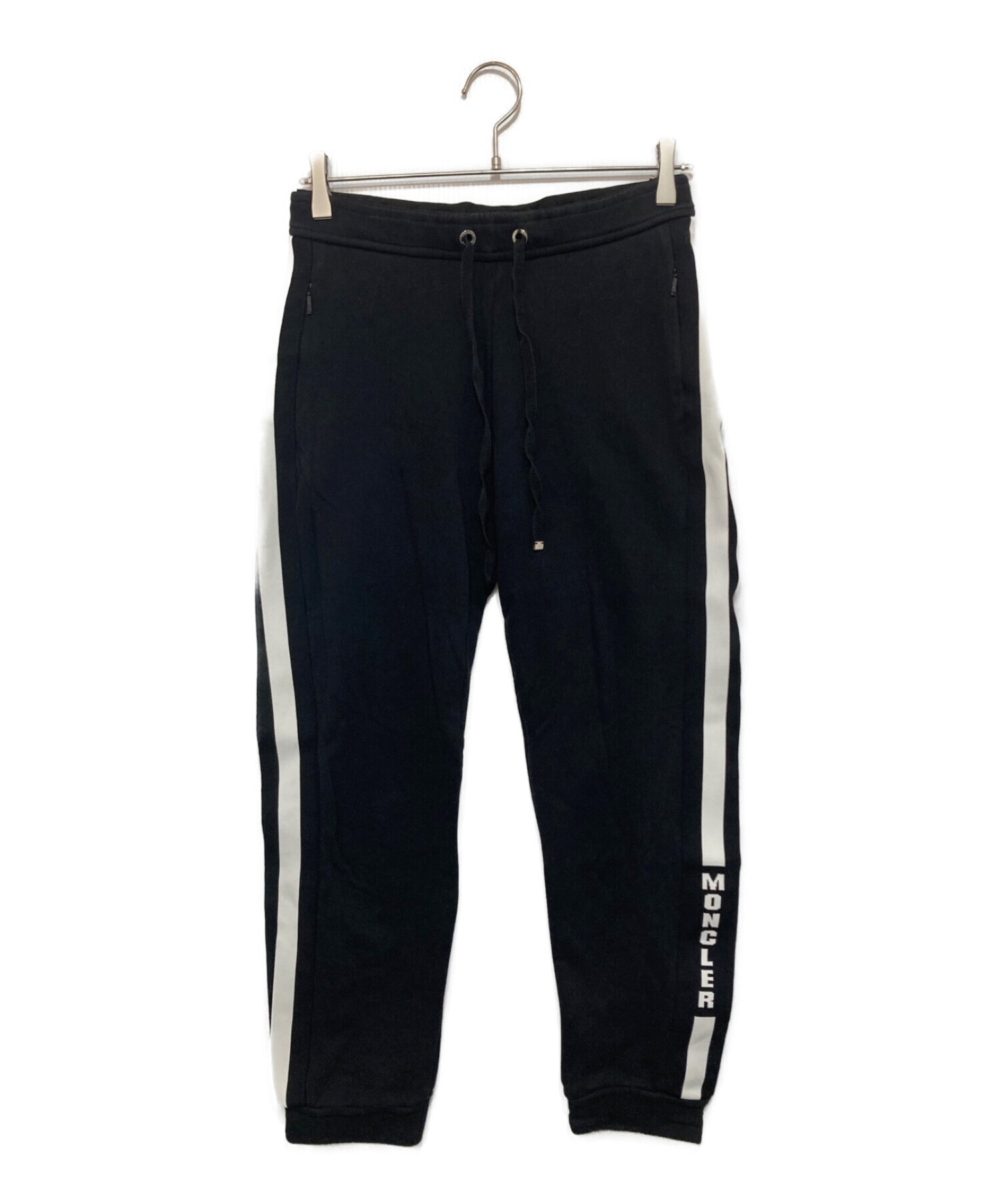 MONCLER (モンクレール) PANTALONE ラインスウェットパンツ ブラック サイズ:Ｓ