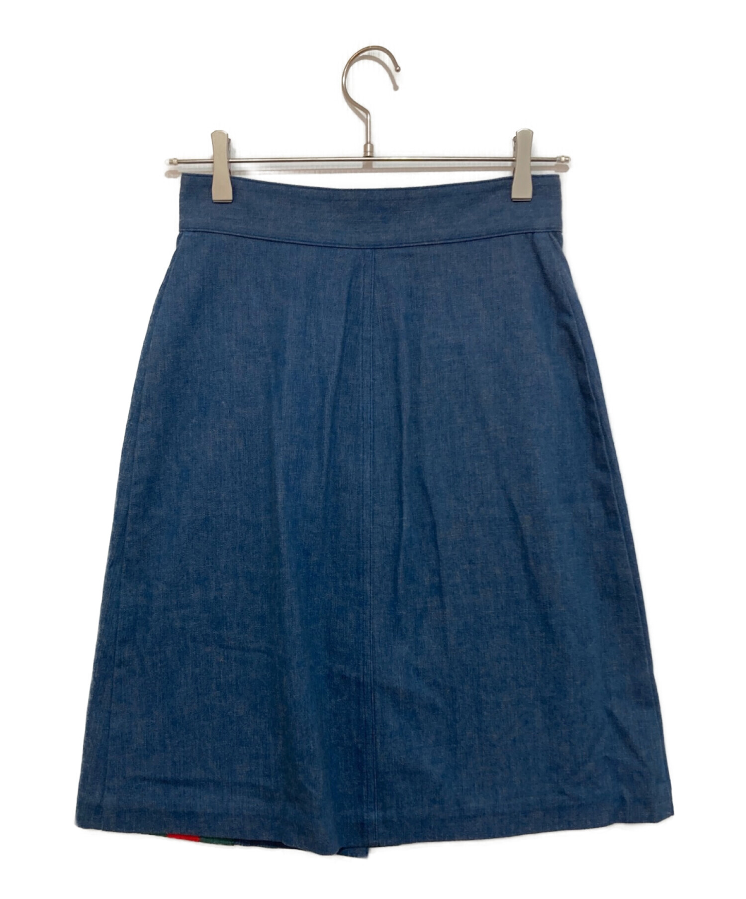 GUCCI (グッチ) シェリーラインライトデニムスカート ブルー サイズ:38