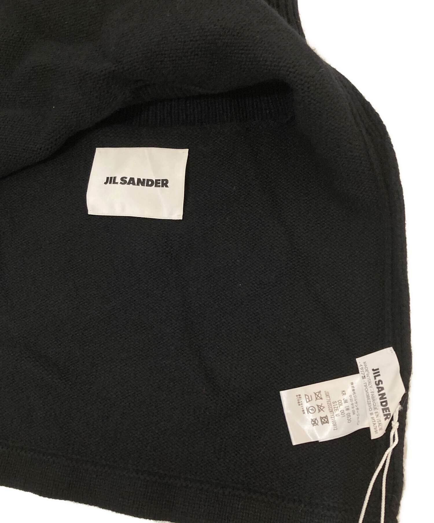 中古・古着通販】JIL SANDER (ジルサンダー) タートルネックニットスカーフ ブラック サイズ:U｜ブランド・古着通販  トレファク公式【TREFAC FASHION】スマホサイト