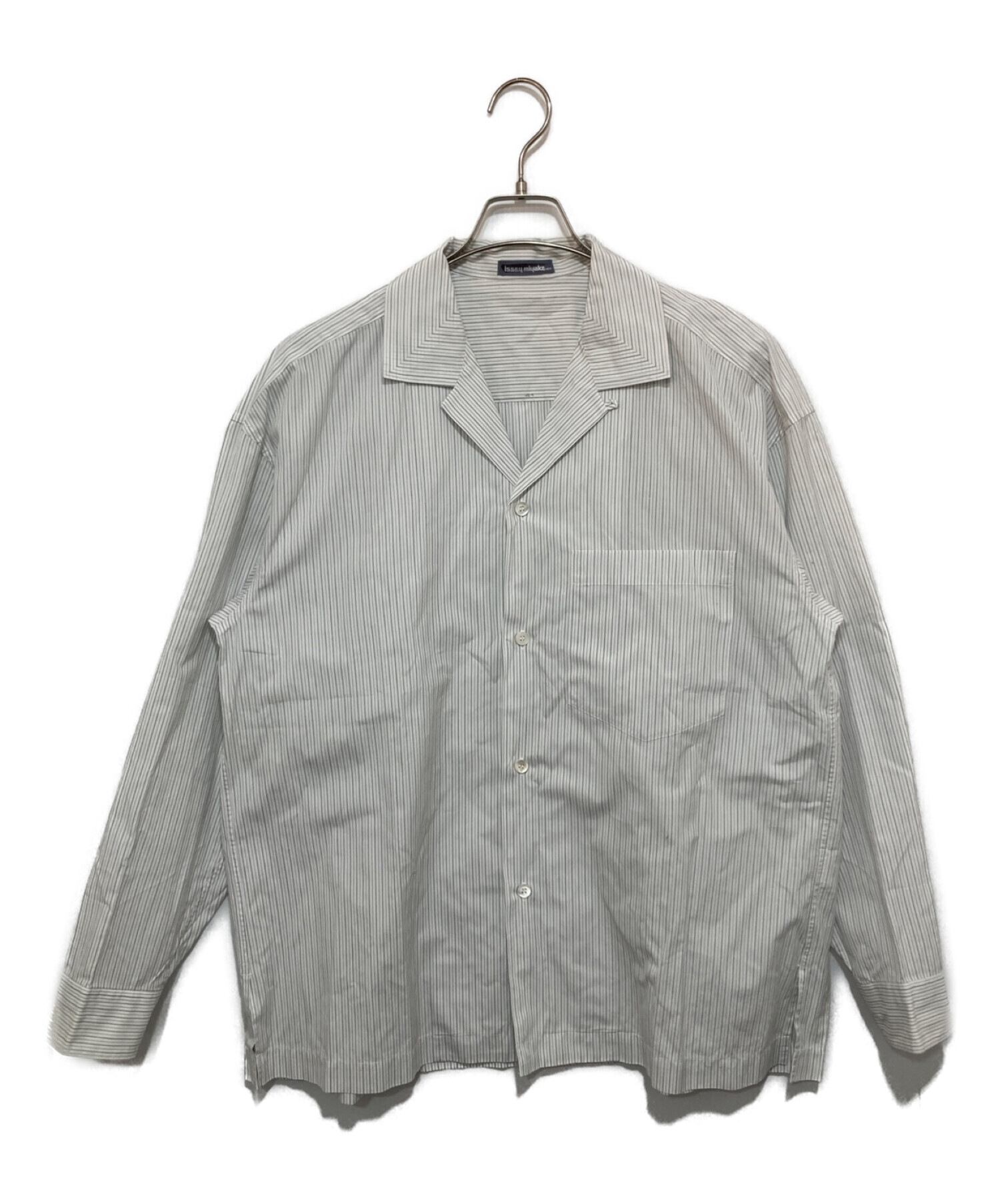 ISSEY MIYAKE MEN (イッセイミヤケメン) オープンカラーシャツ ホワイト サイズ:M