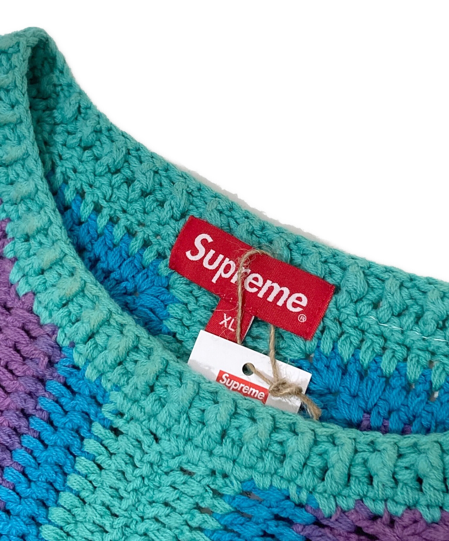 SUPREME (シュプリーム) レインボーニットプルオーバー マルチカラー サイズ:XL