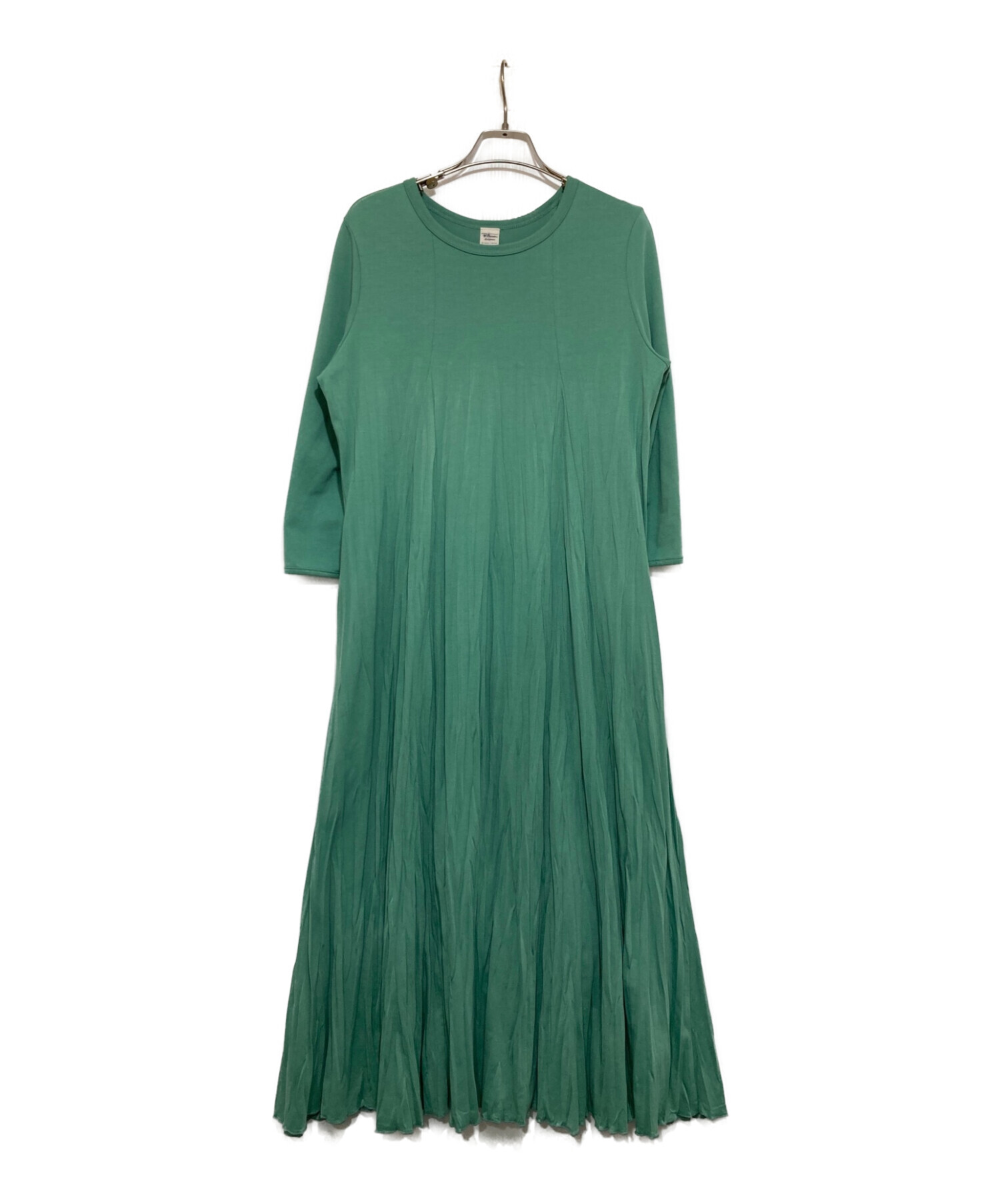 Ron Herman (ロンハーマン) Wrinkle Pleats Long Sleeve Dress グリーン サイズ:XS