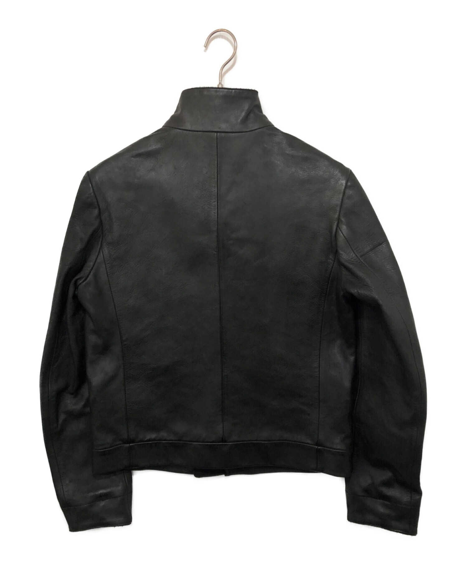 STONE ISLAND (ストーンアイランド) レザージャケット ブラック サイズ:M