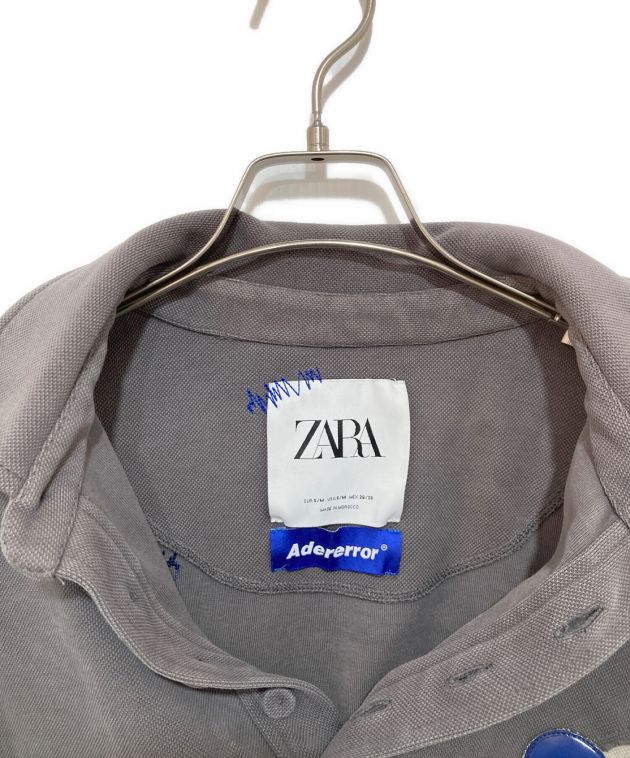 ZARA (ザラ) ADER error (アーダーエラー) パッチワークポロシャツ グレー サイズ:M