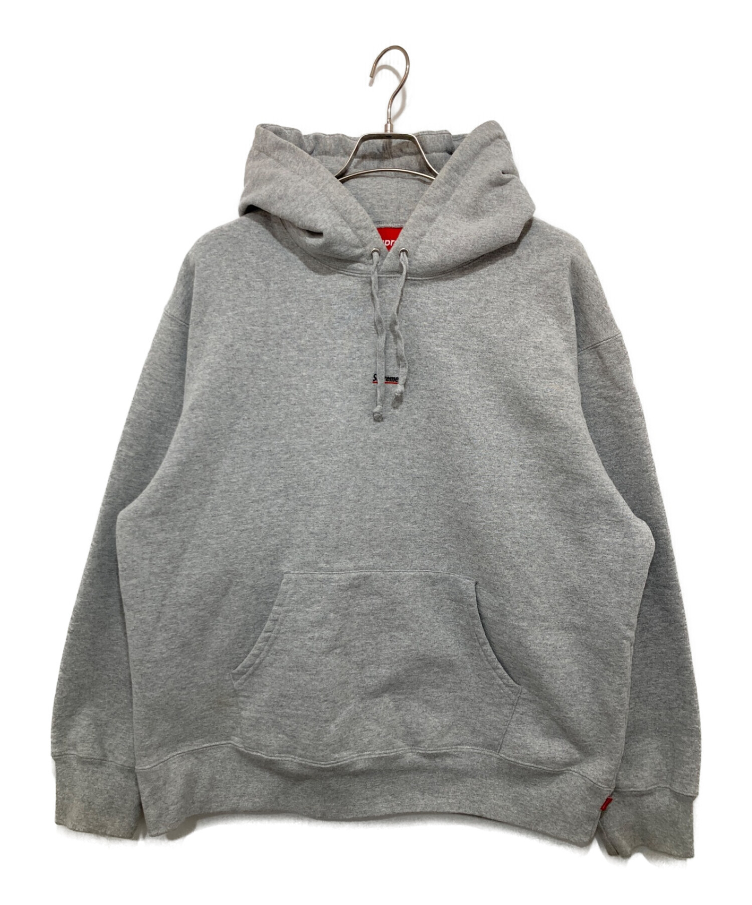 SUPREME (シュプリーム) Micro Logo Hooded Sweatshirt グレー サイズ:L