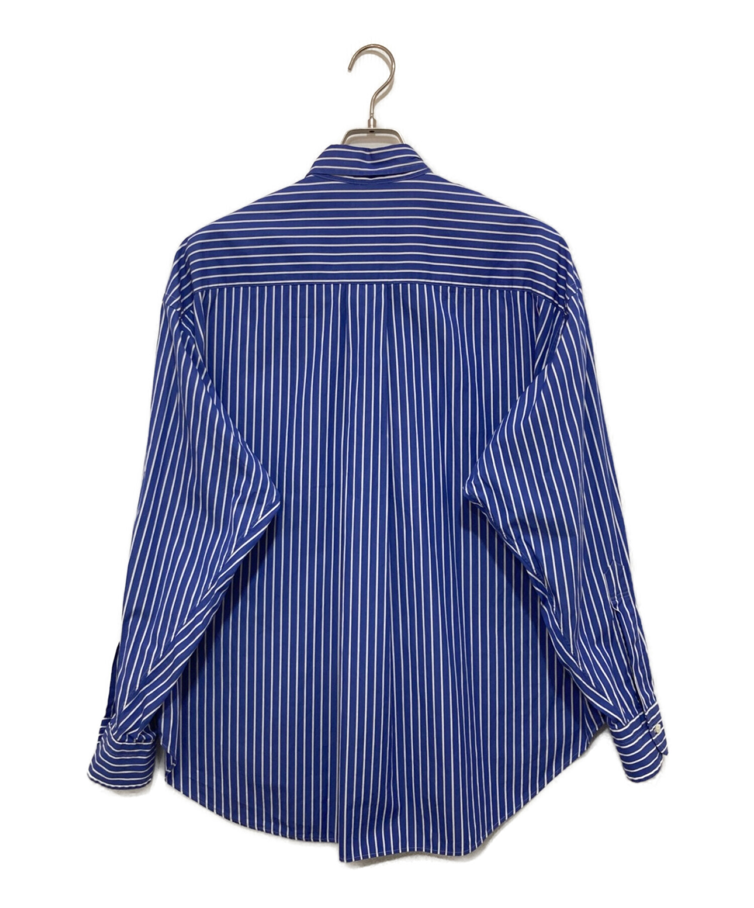 H BEAUTY&YOUTH (エイチ ビューティアンドユース) THOMAS MASON STRIPE PLENTY BD SHIRT ブルー  サイズ:Ｓ