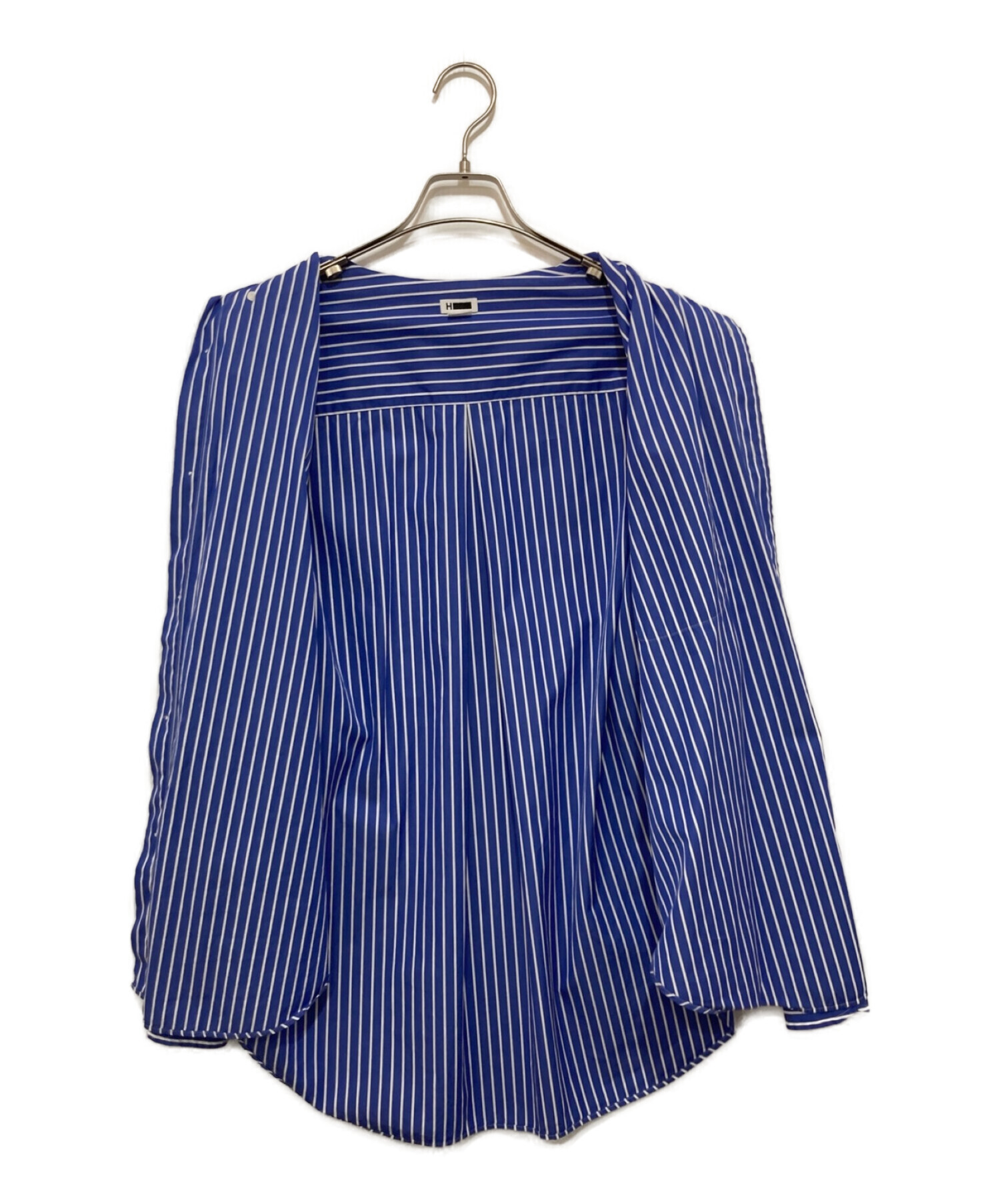 H BEAUTY&YOUTH (エイチ ビューティアンドユース) THOMAS MASON STRIPE PLENTY BD SHIRT ブルー  サイズ:Ｓ