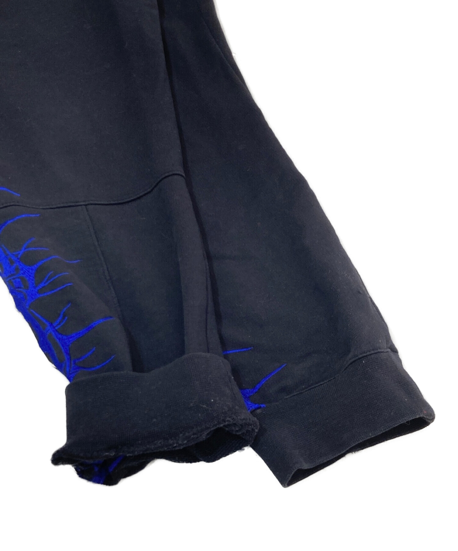 HAIDER ACKERMANN (ハイダーアッカーマン) サイドライン稲妻刺繍ジョガーパンツ ブラック サイズ:S