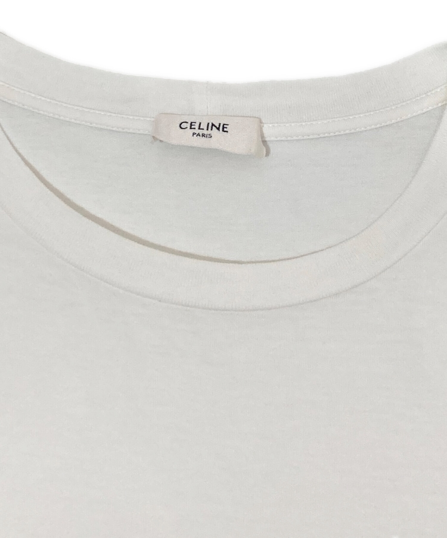 中古・古着通販】CELINE (セリーヌ) ロゴプリントTシャツ ホワイト サイズ:M｜ブランド・古着通販 トレファク公式【TREFAC  FASHION】スマホサイト