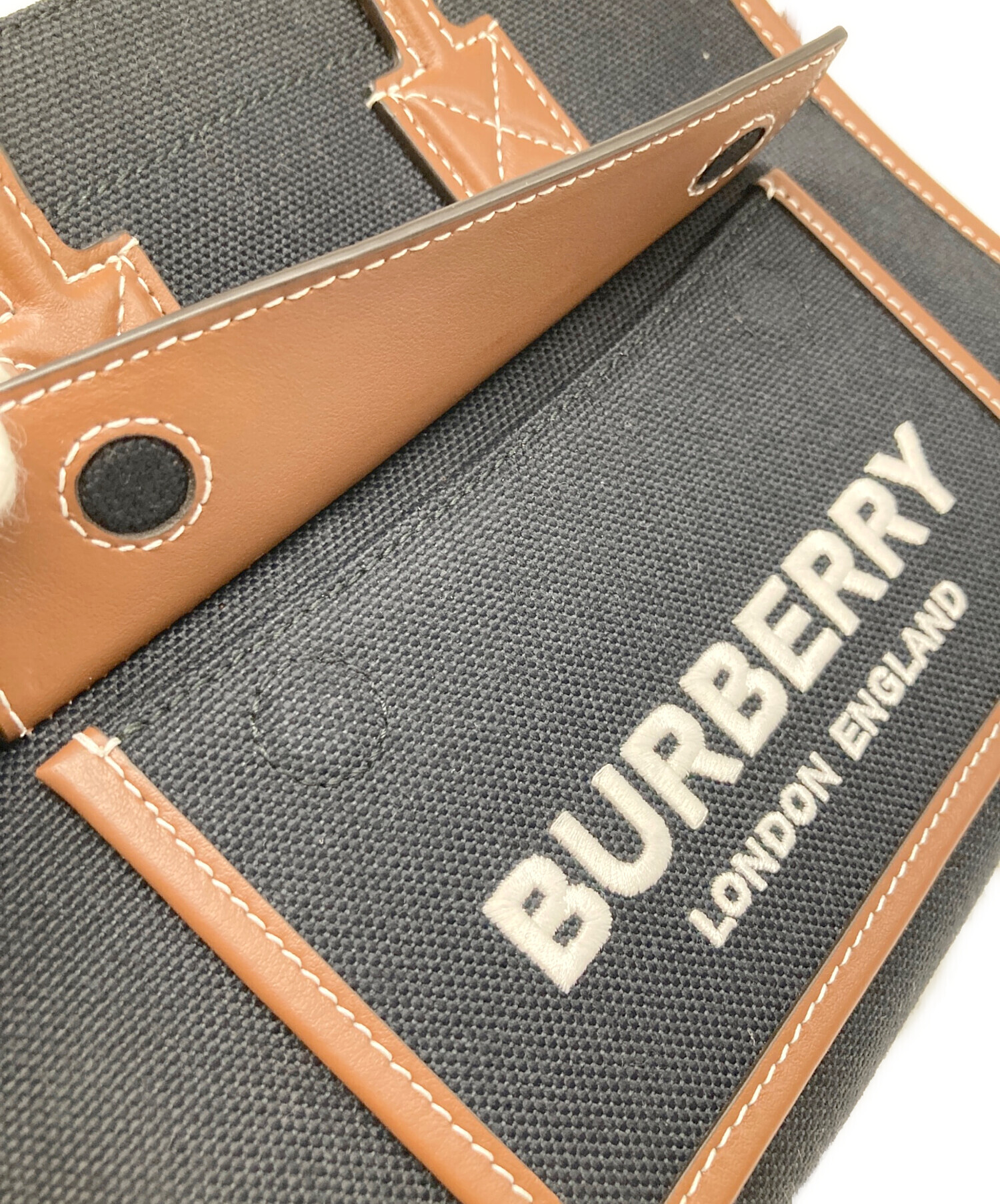 BURBERRY LONDON (バーバリーロンドン) 2WAYキャンバスバッグ ブラック