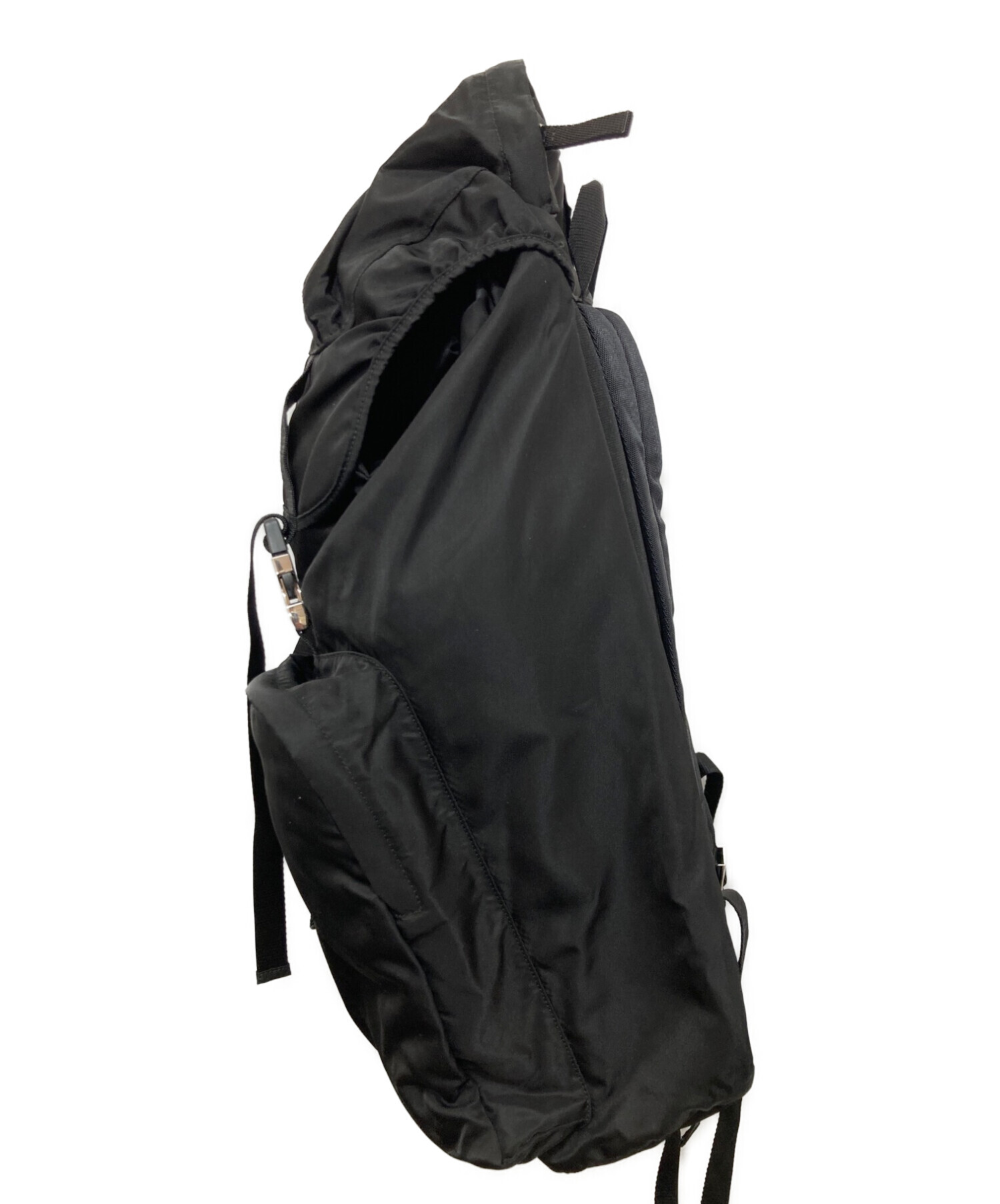 PRADA V136 リュック 三角ロゴ ナイロン ブラック メンズ - バッグ